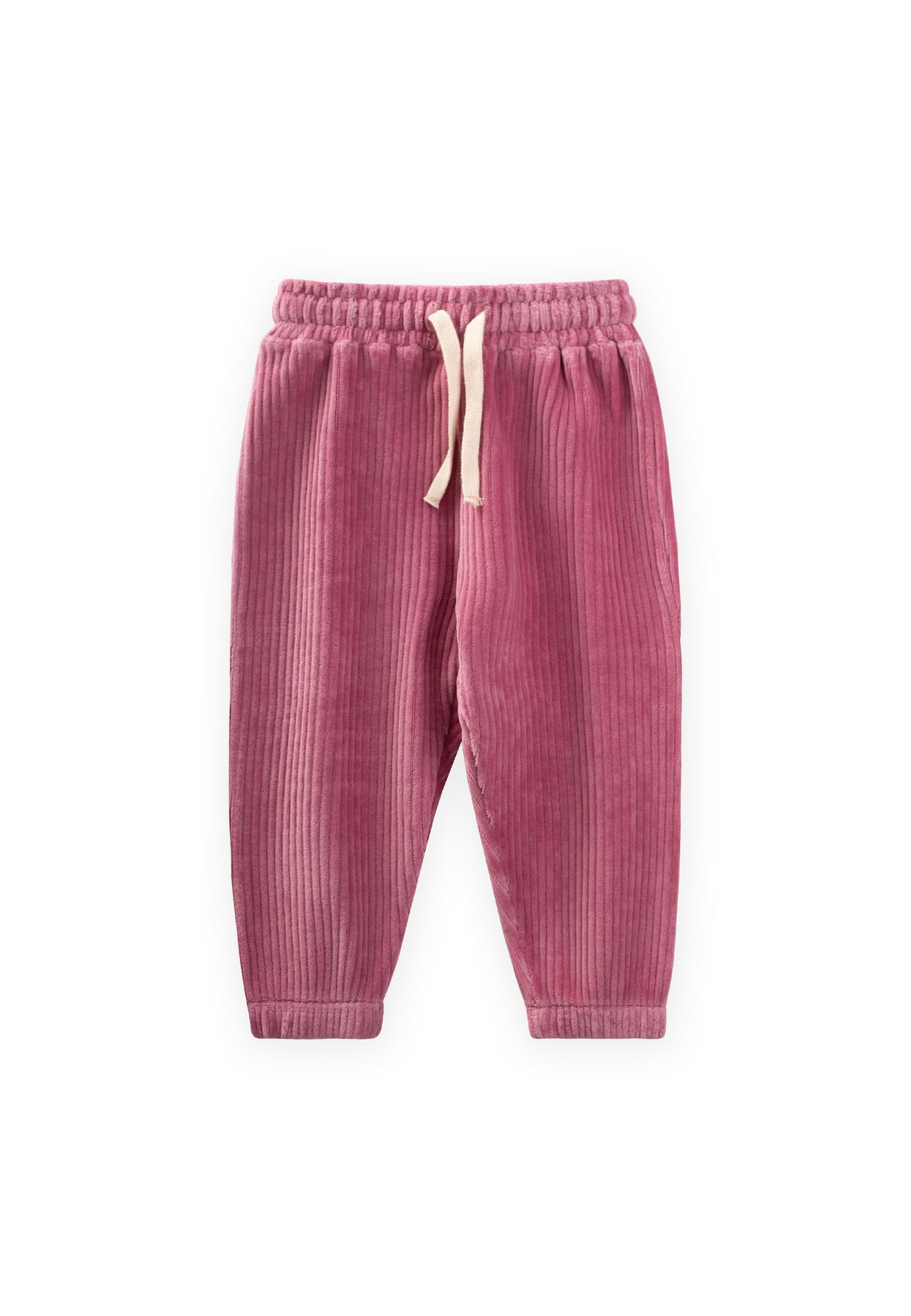 CigitFitilli Kadife Jogger Pantolon 1-10 Yaş FUŞYA