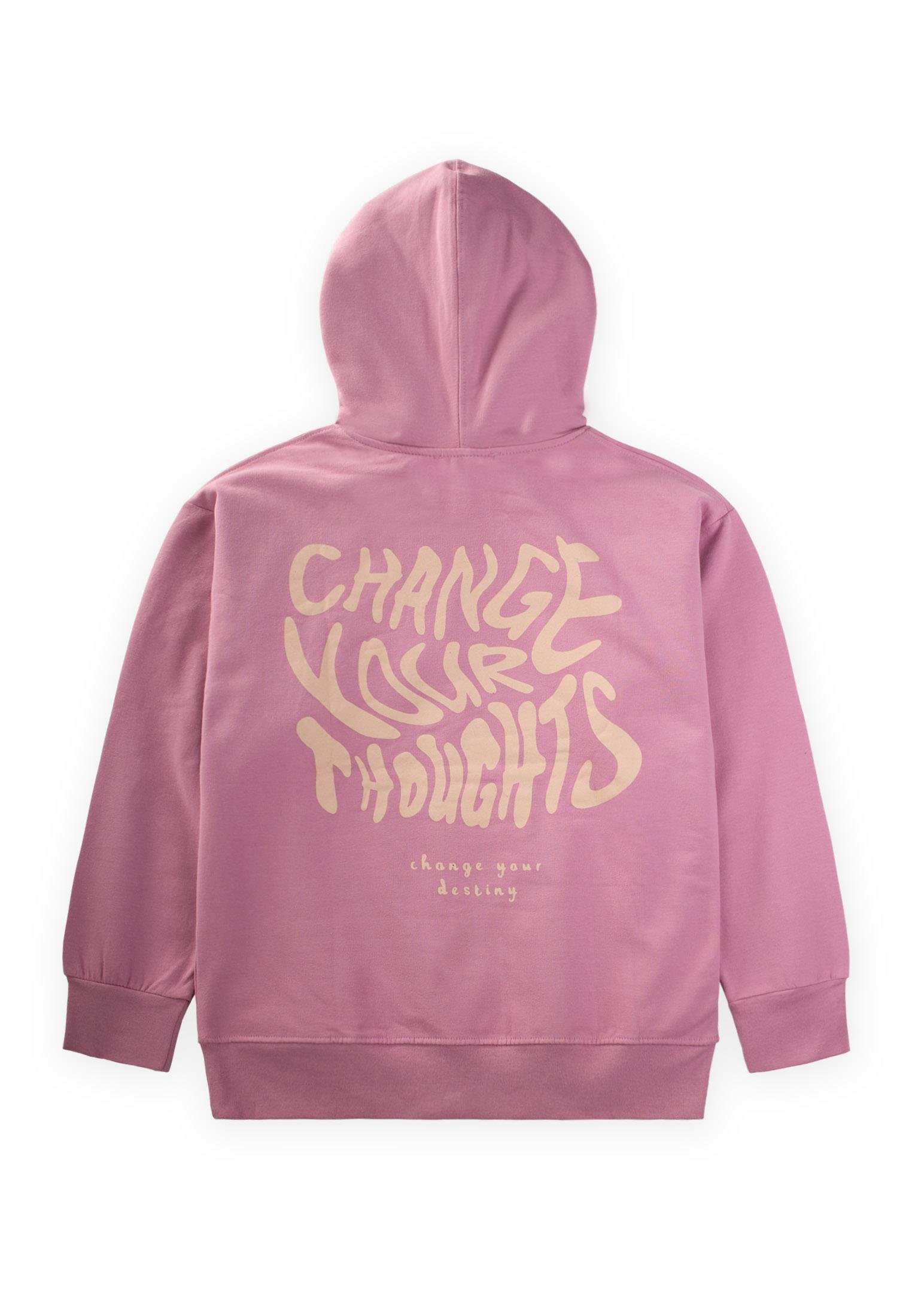 CigitChange Your Thouchts Baskılı Sweatshırt 9-14 Yaş GÜL KURUSU
