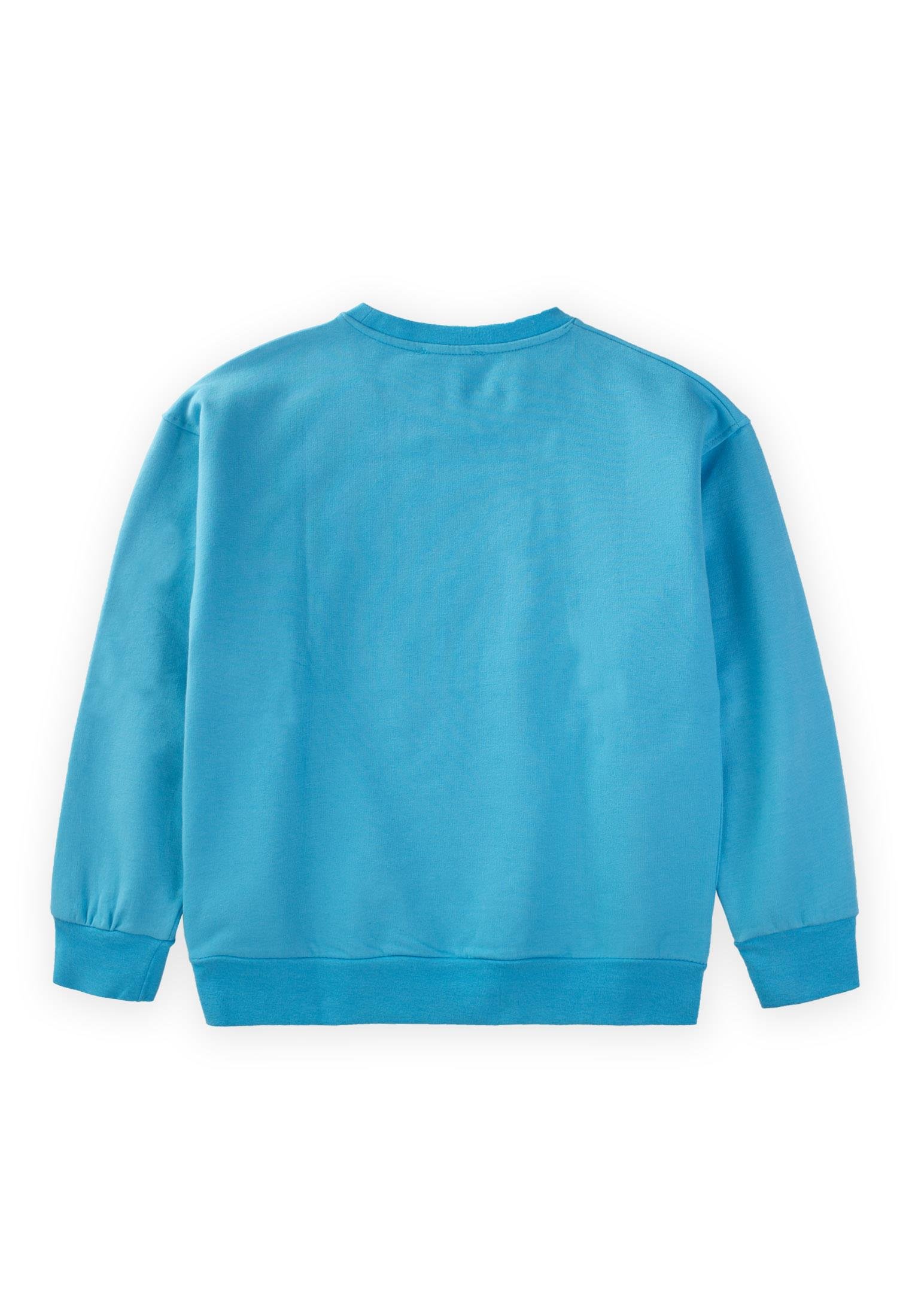 CigitPeackhıns Nakışlı Sweatshırt 9-14 Yaş MAVİ