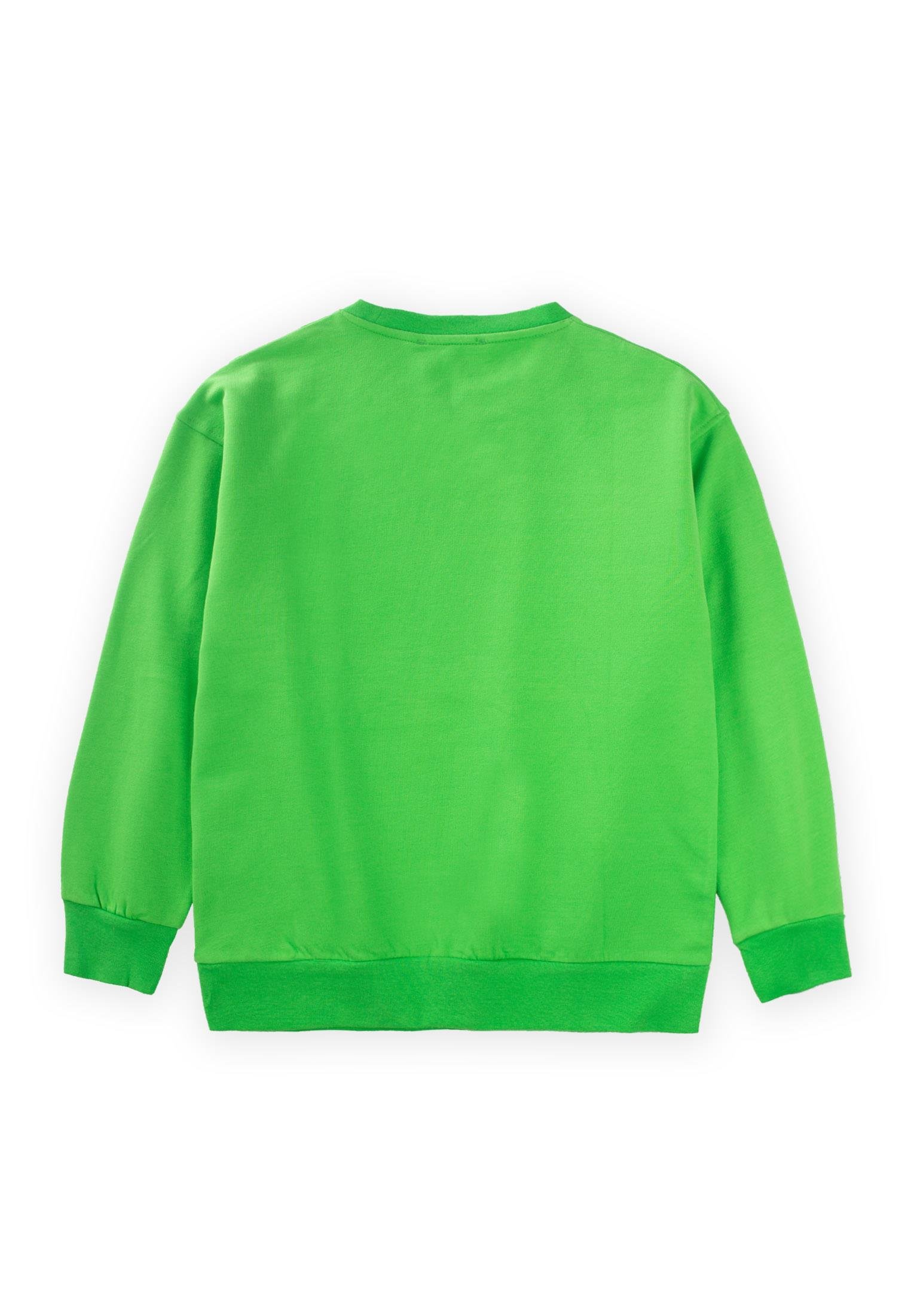 CigitPeackhıns Nakışlı Sweatshırt 9-14 Yaş YEŞİL