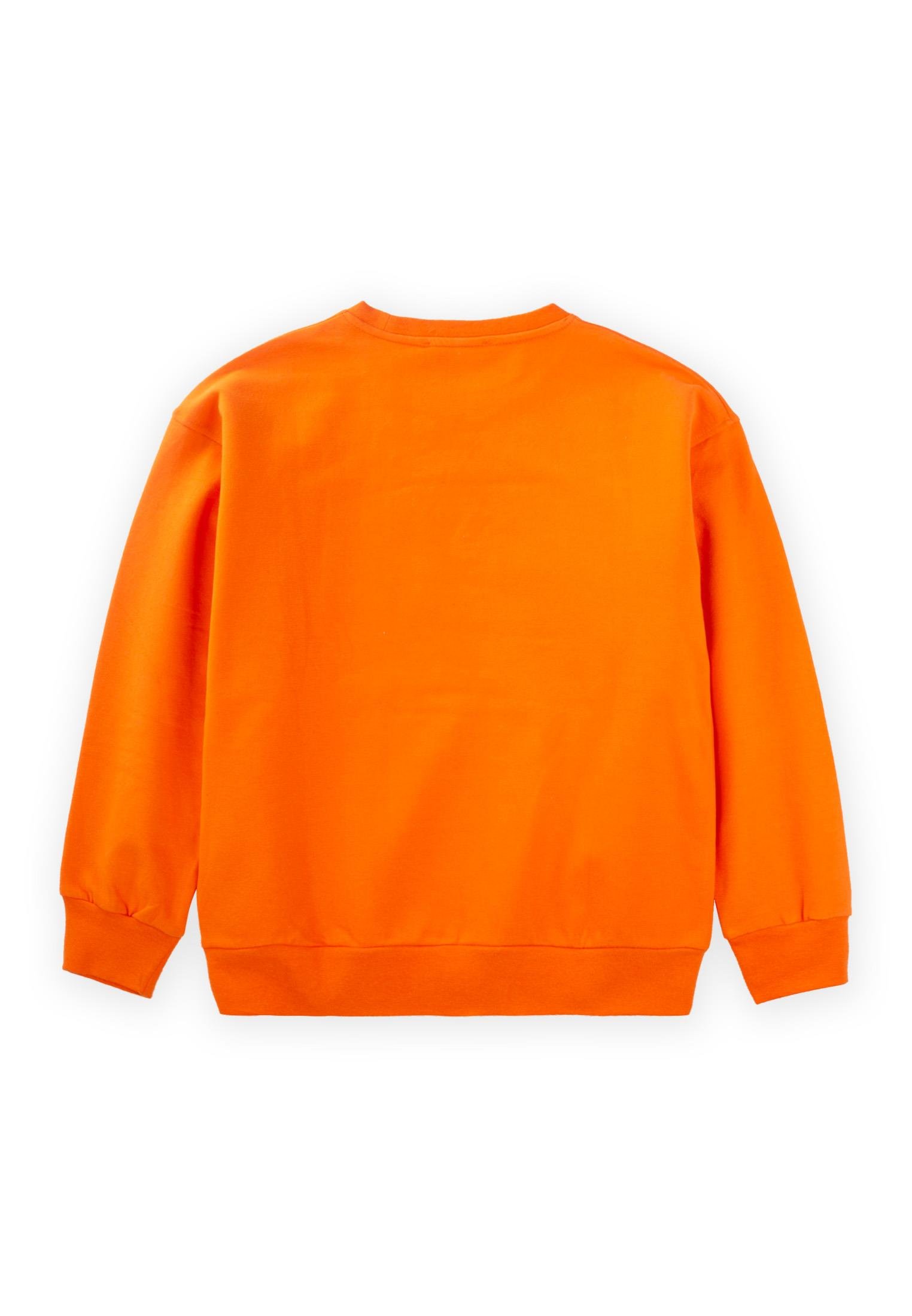 CigitPeackhıns Nakışlı Sweatshırt 9-14 Yaş TURUNCU