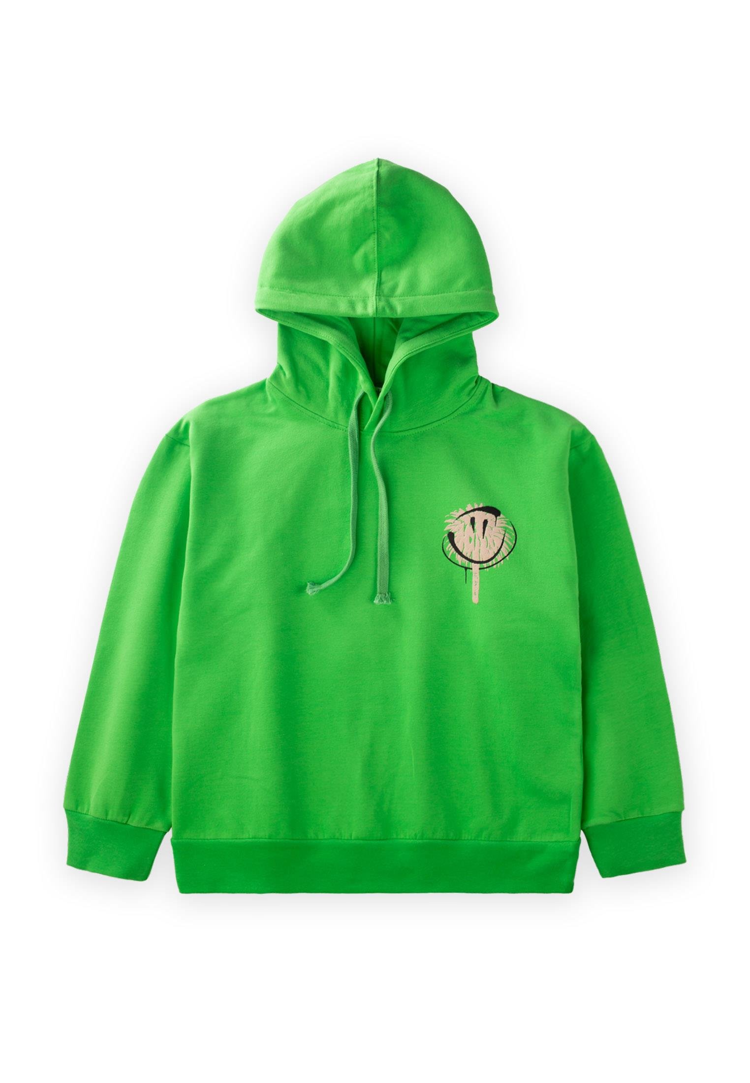 CigitFace Palm Baskılı Kapşonlu Sweatshırt 9-14 Yaş YEŞİL