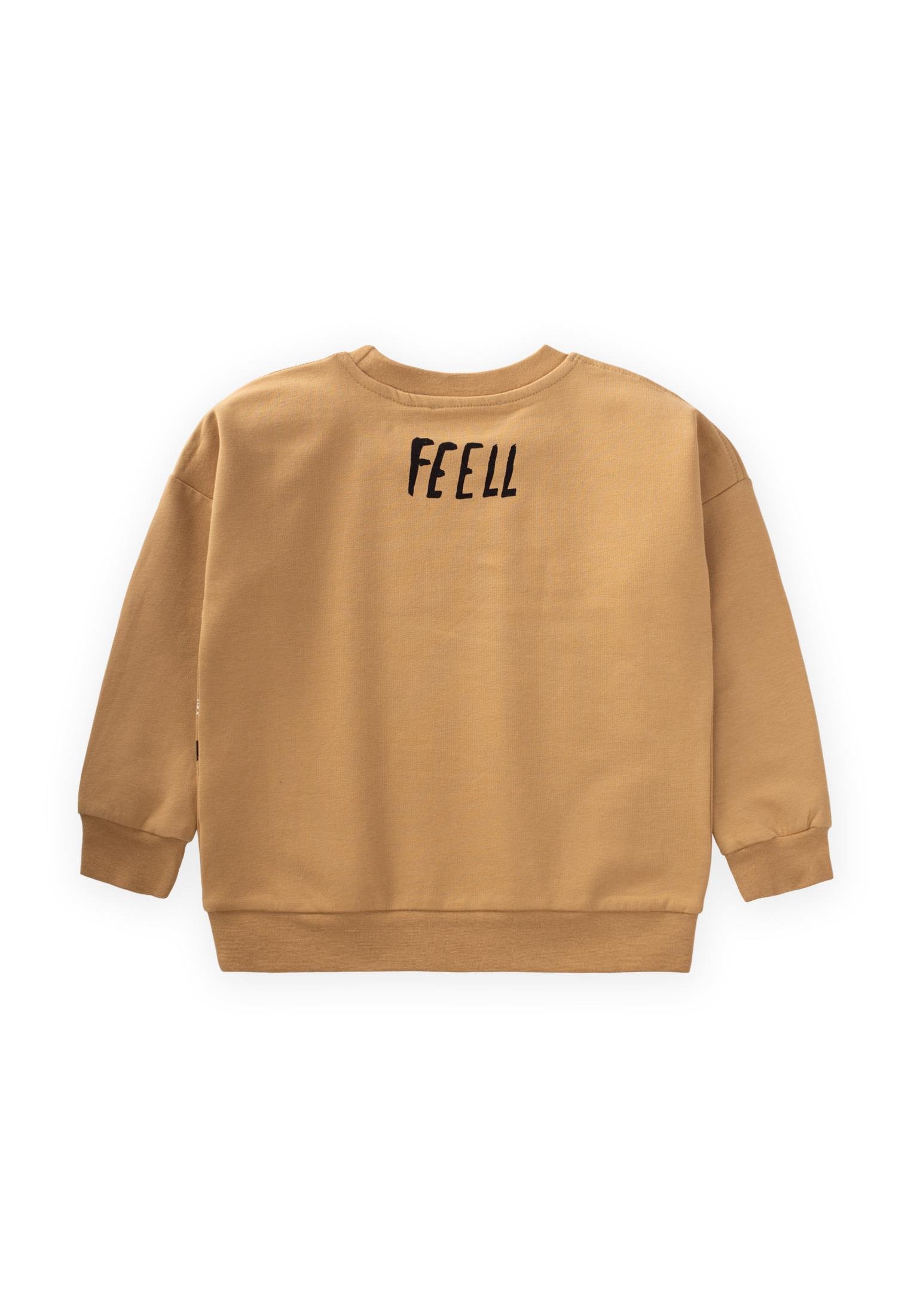 CigitFeell Baskılı Sweatshirt 3-9 Yaş HARDAL SARI