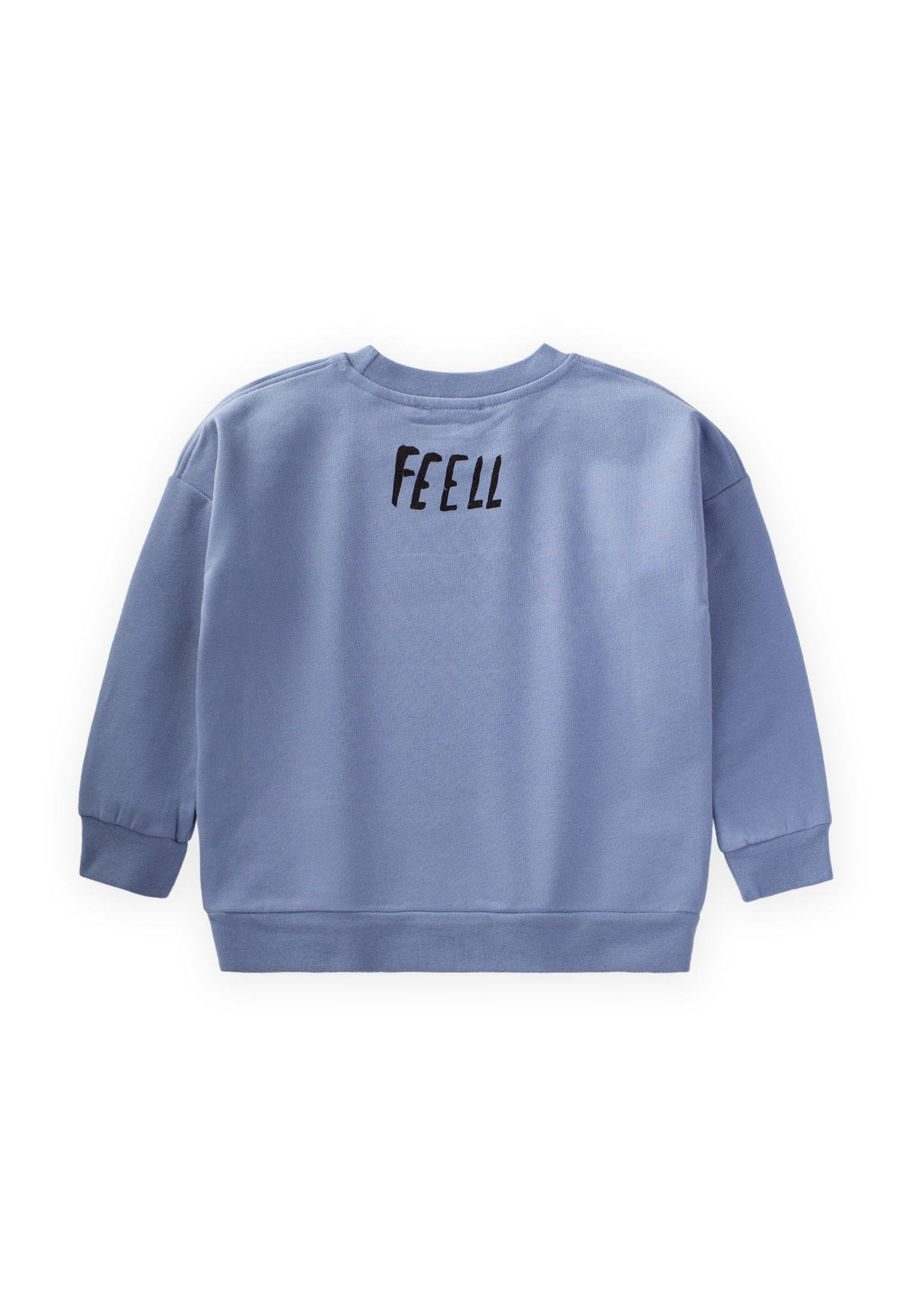 CigitFeell Baskılı Sweatshirt 3-9 Yaş MAVİ