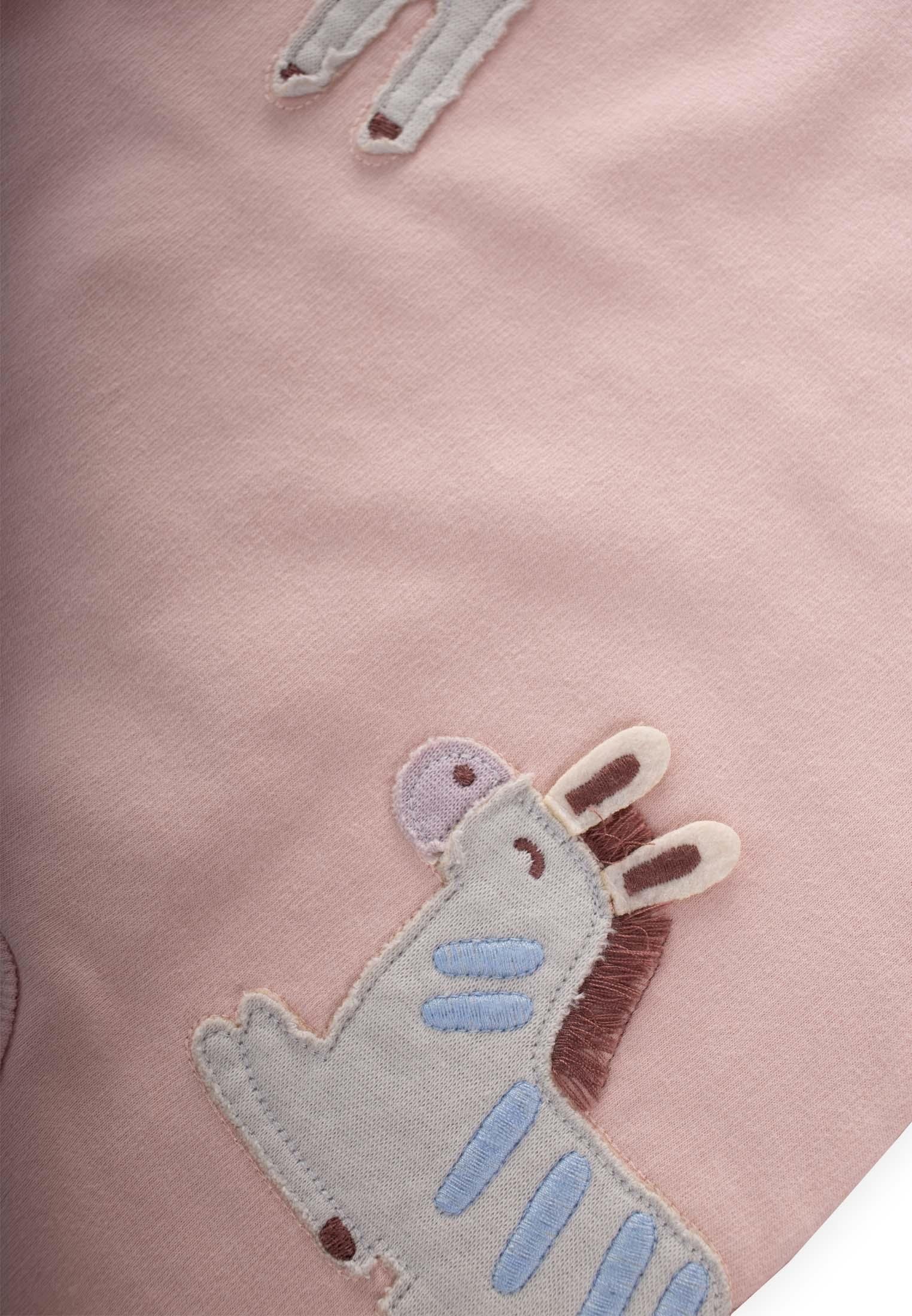 CigitZebra Aplikeli Tulum 0-3 Yaş PUDRA PEMBE