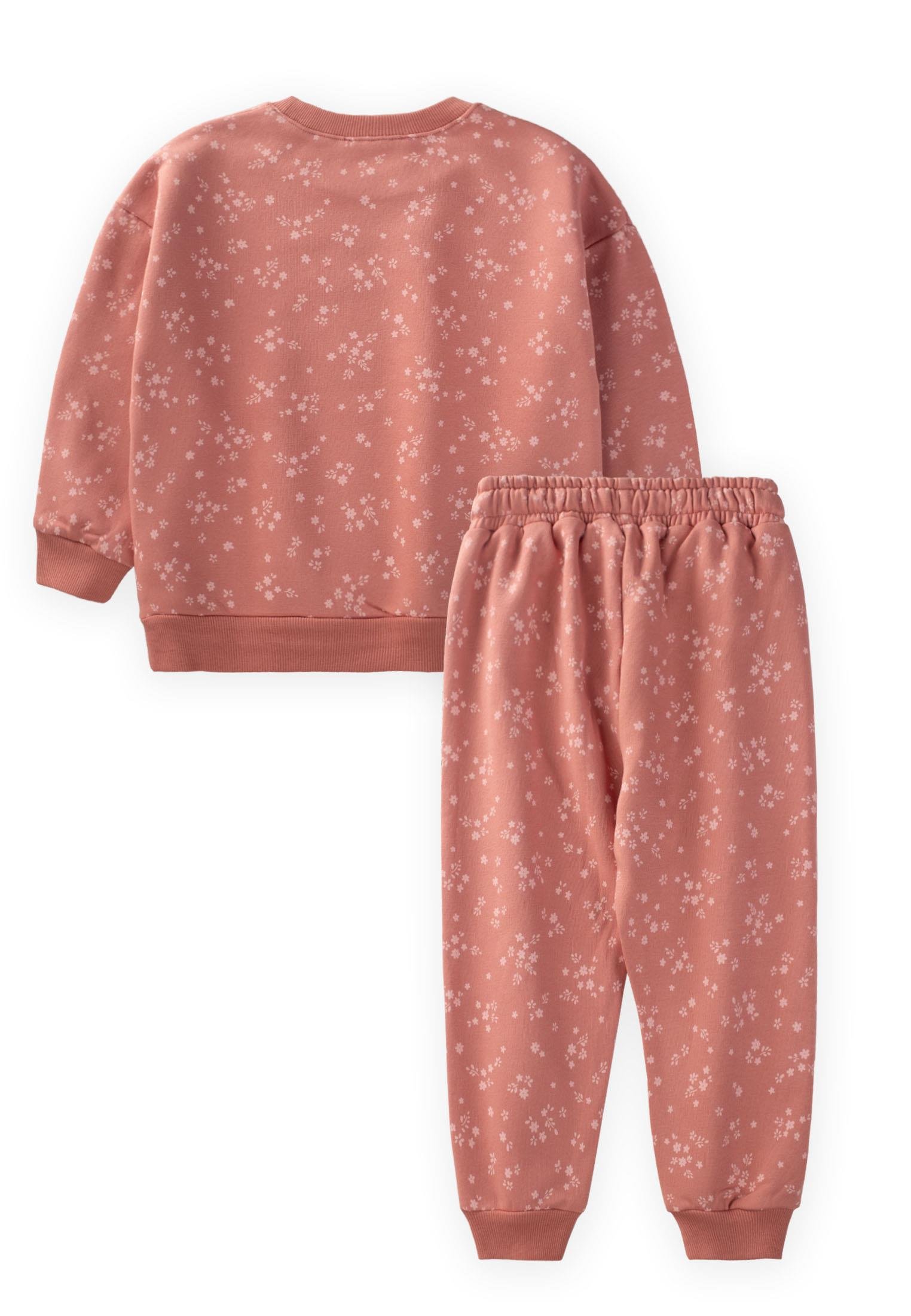 CigitDesenli Sweatshirt Kız Takım 2-10 Yaş SOMON