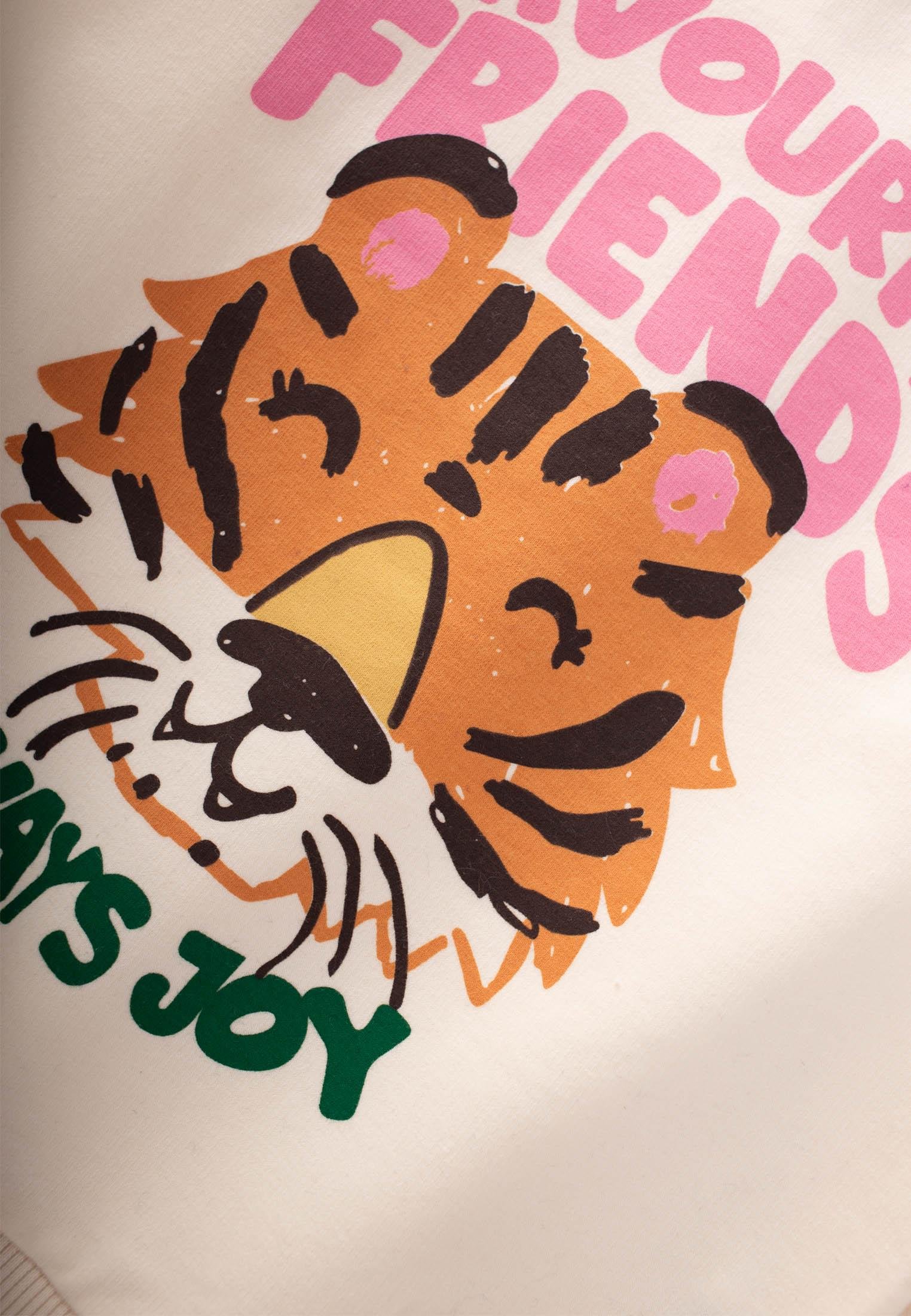 CigitKaplan Baskılı Sweatshırt Takım 2-8 Yaş EKRU