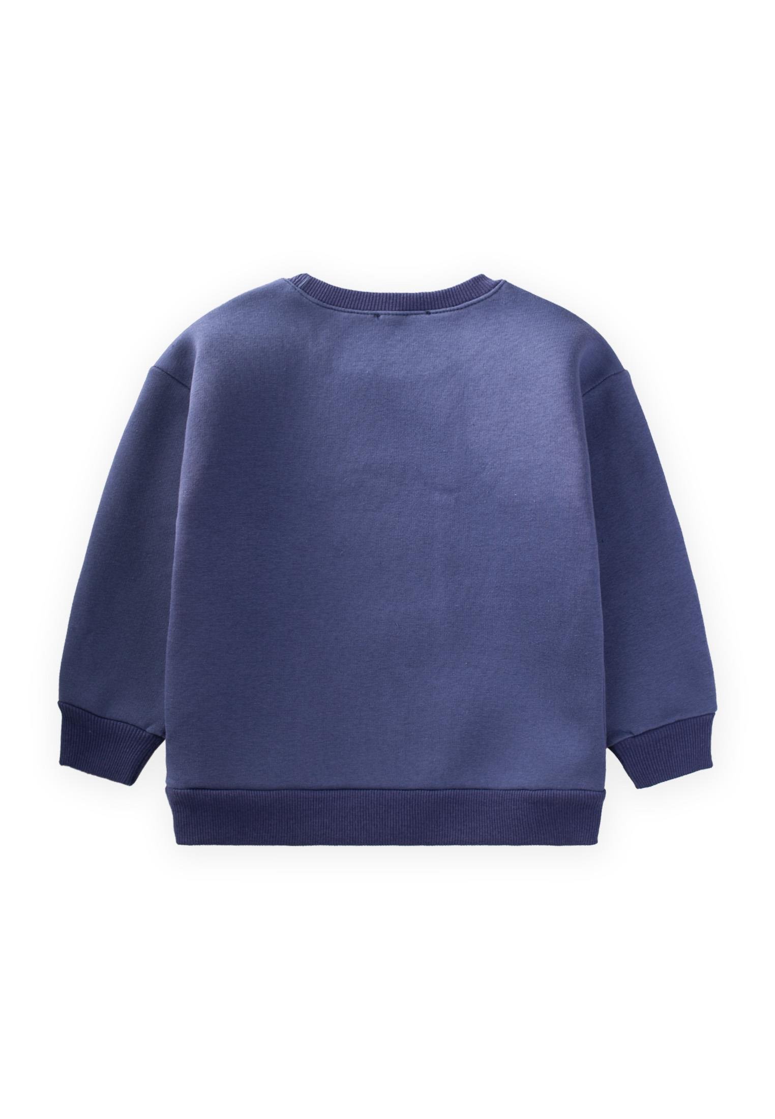 CigitVarak Baskılı Kız Sweatshıt 3-10 Yaş SAKS MAVİ