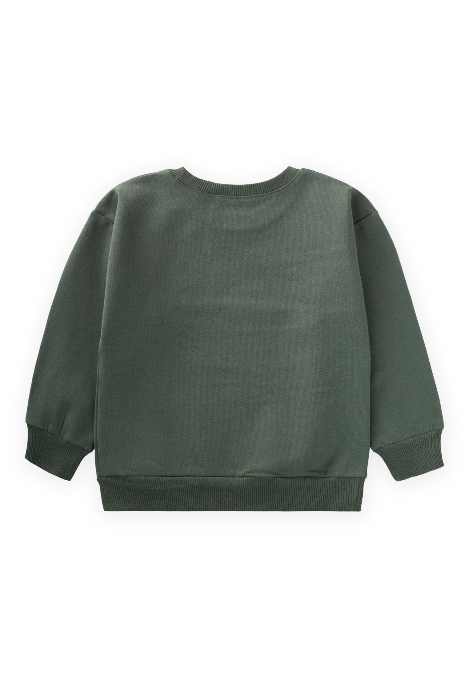 CigitTeleferik Baskılı Sweatshırt 1-7 Yaş HAKİ YEŞİL