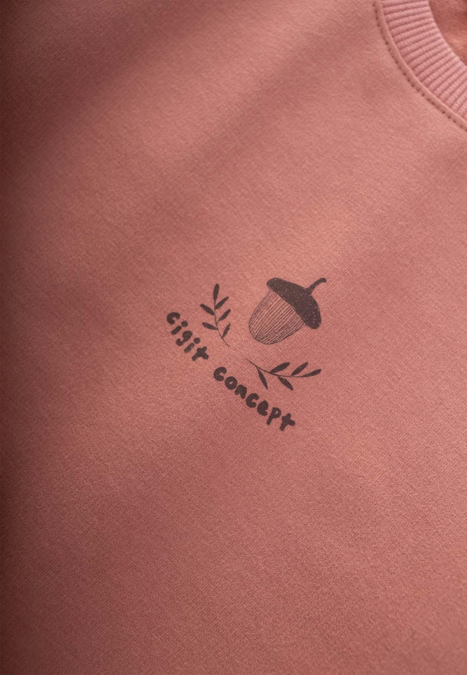 CigitPalamut Baskılı Sweatshırt 1-7 Yaş GÜL KURUSU