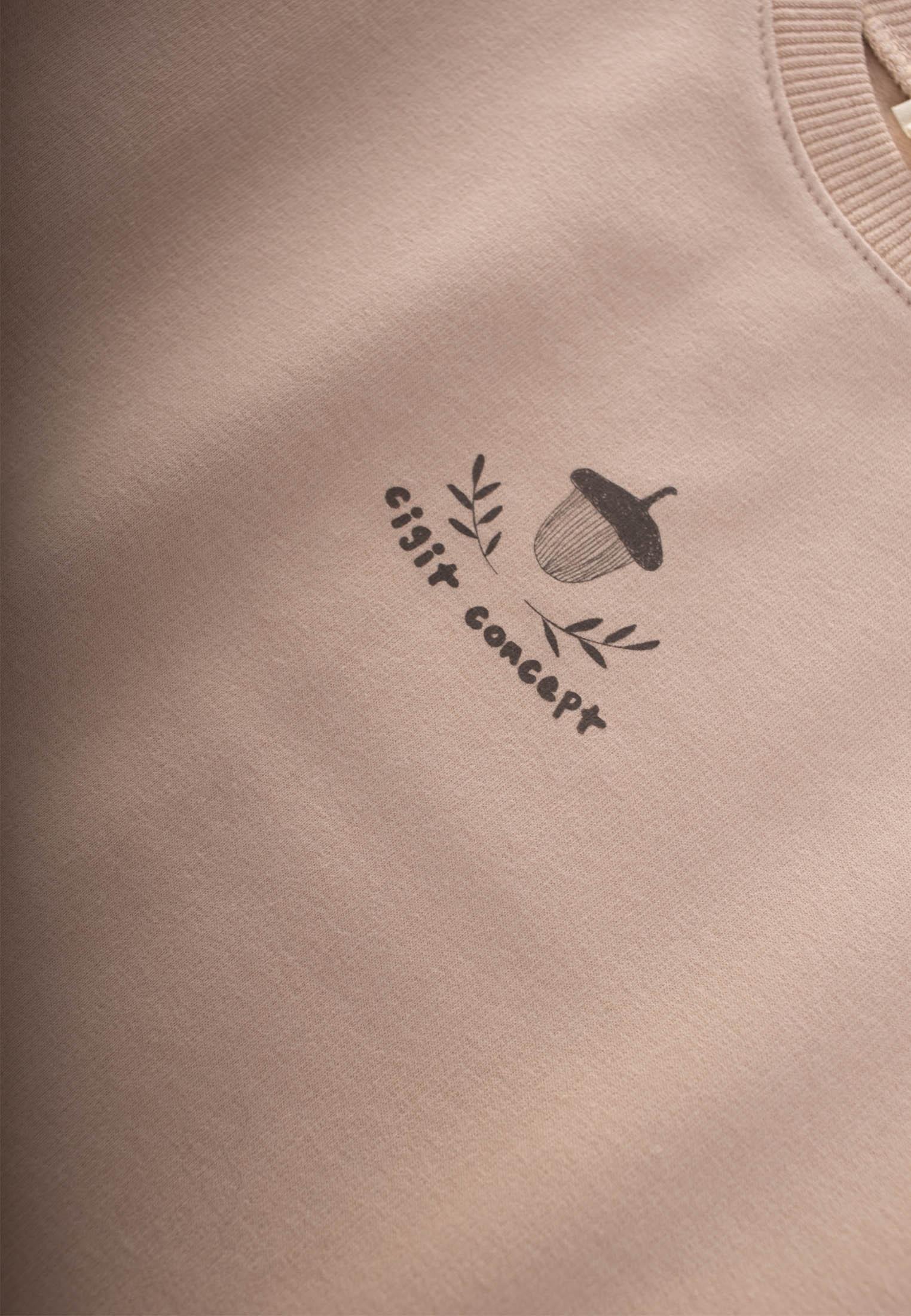 CigitPalamut Baskılı Sweatshırt 1-7 Yaş BEJ