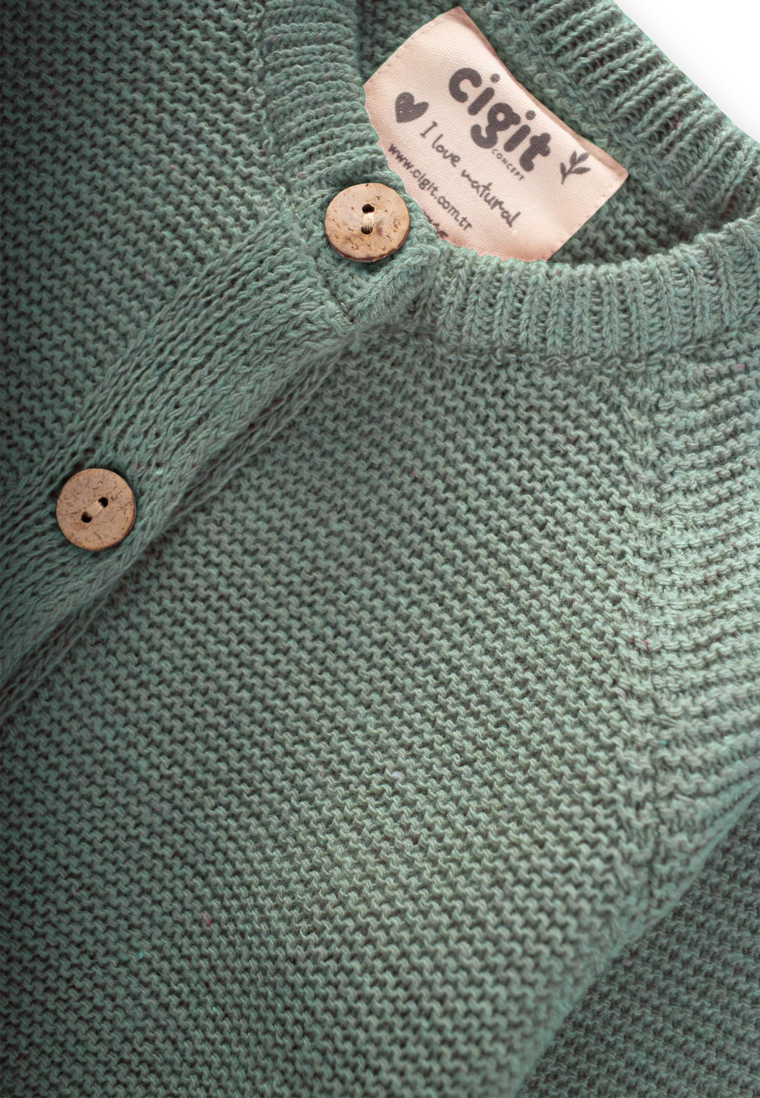 CigitLinks Triko Hırka 1-8 Yaş HAKİ YEŞİL