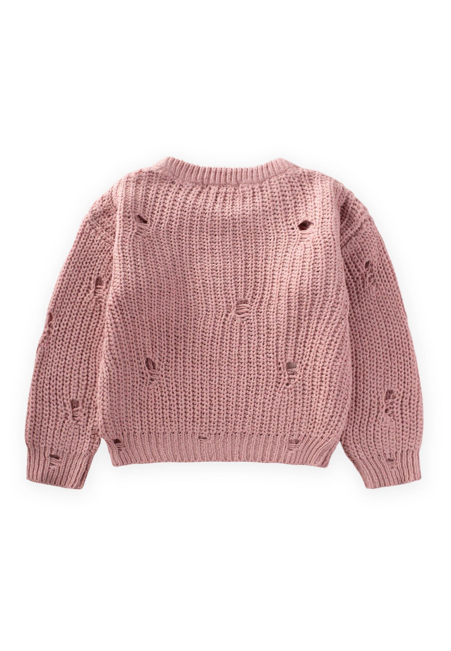 CigitSelanik Triko Kazak 2-8 Yaş PUDRA PEMBE