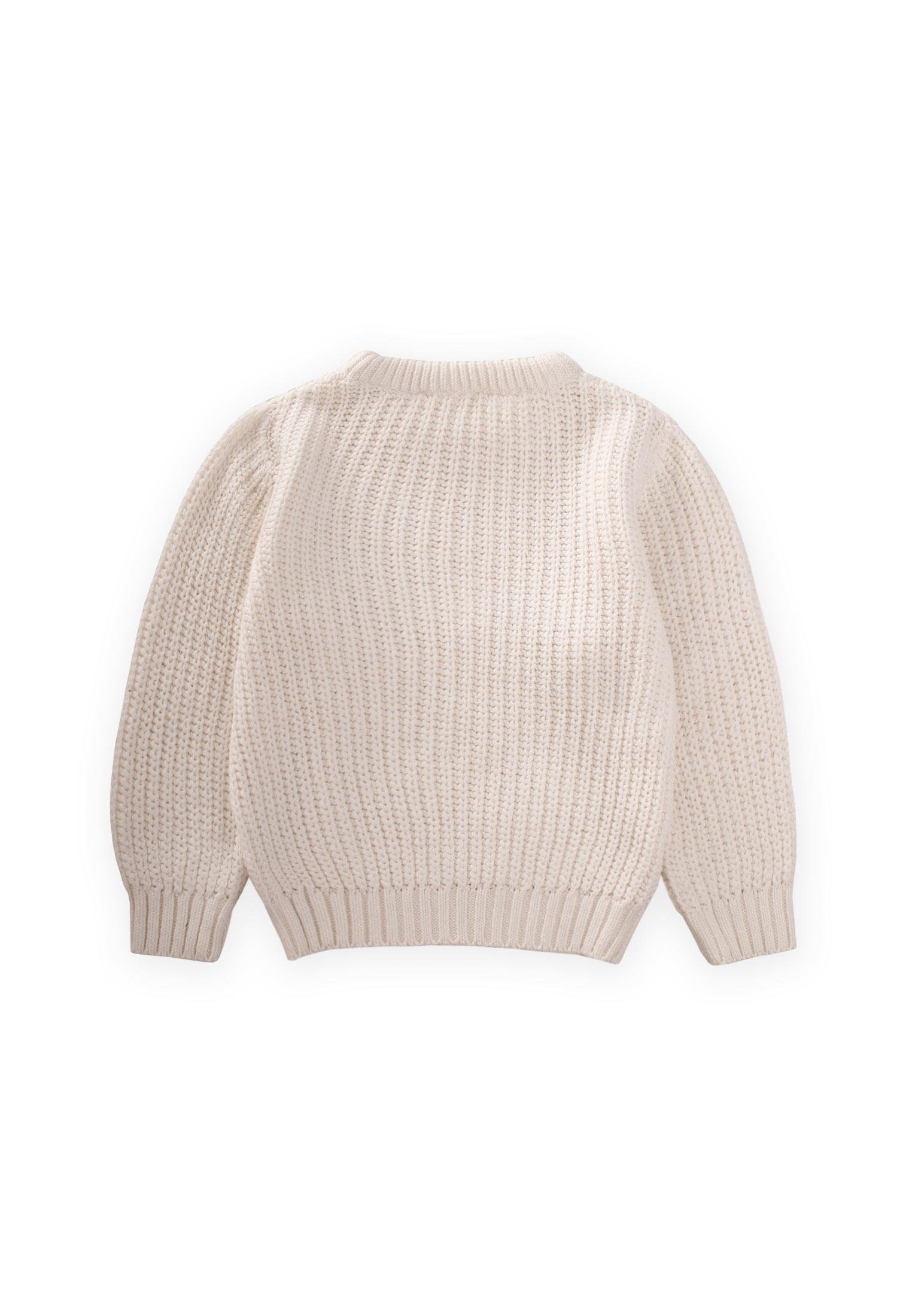 CigitBisiklet Yaka Selanik Triko Kazak 2-8 Yaş EKRU