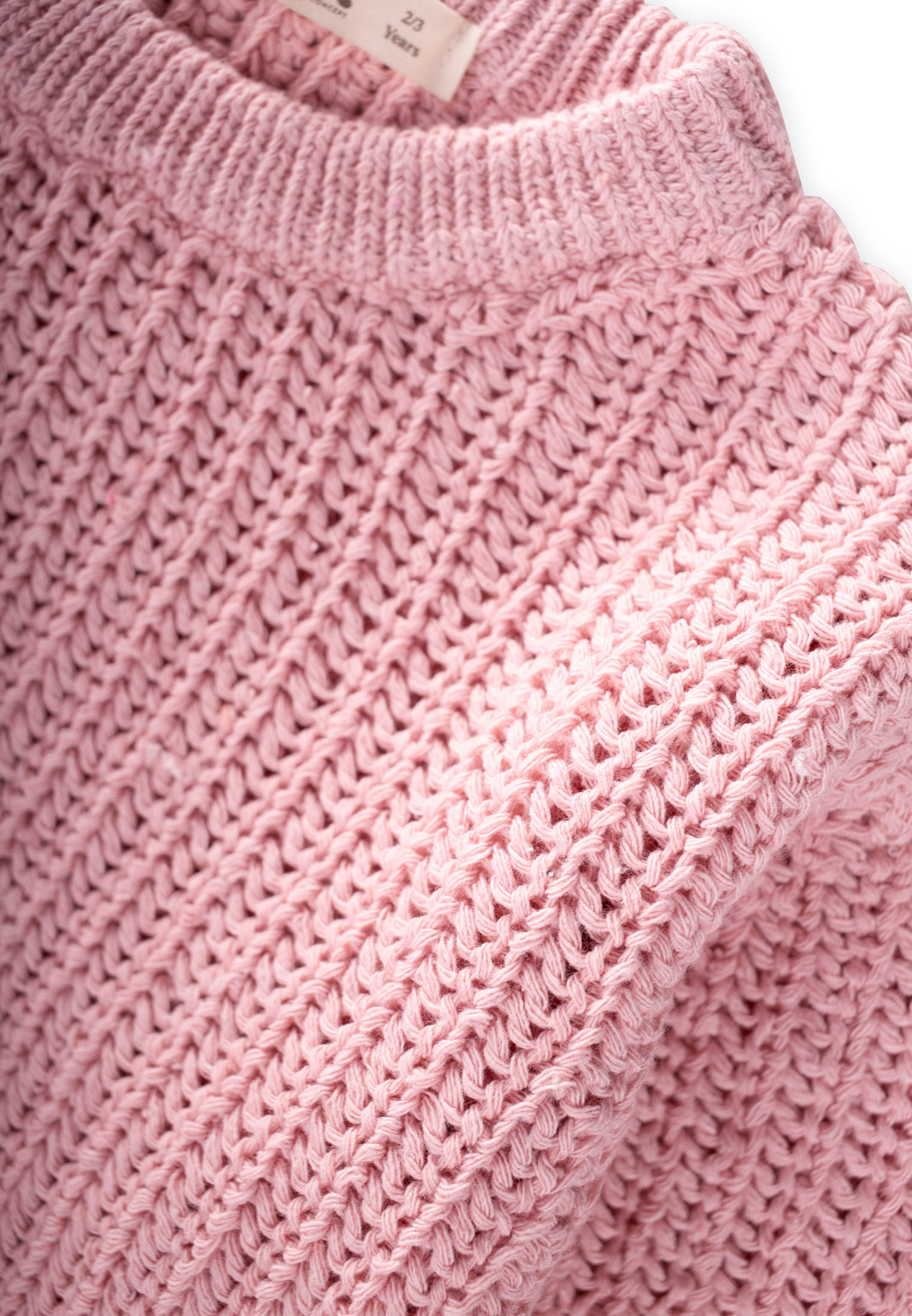 CigitBisiklet Yaka Selanik Triko Kazak 2-8 Yaş PUDRA PEMBE