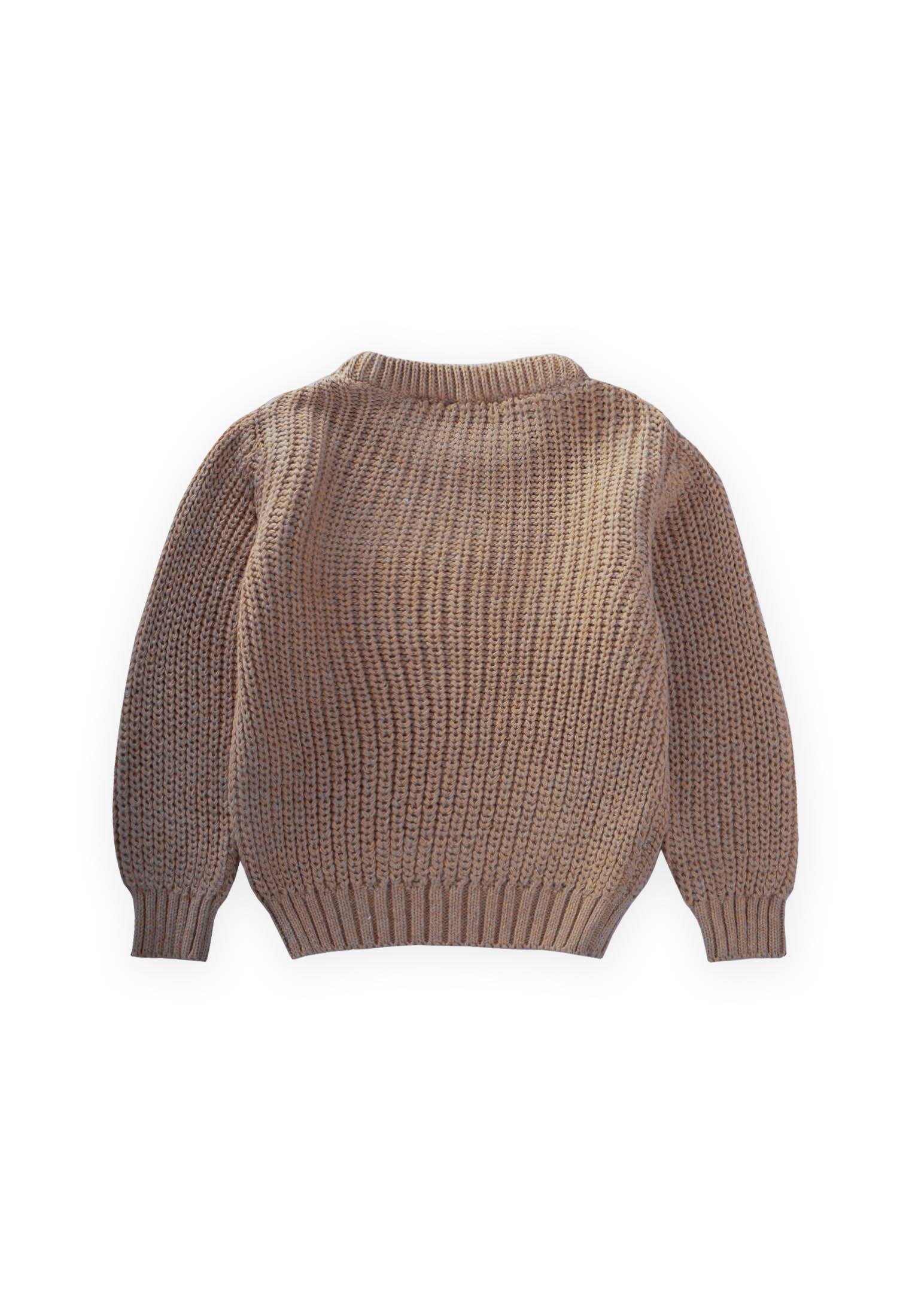 CigitBisiklet Yaka Selanik Triko Kazak 2-8 Yaş VİZON