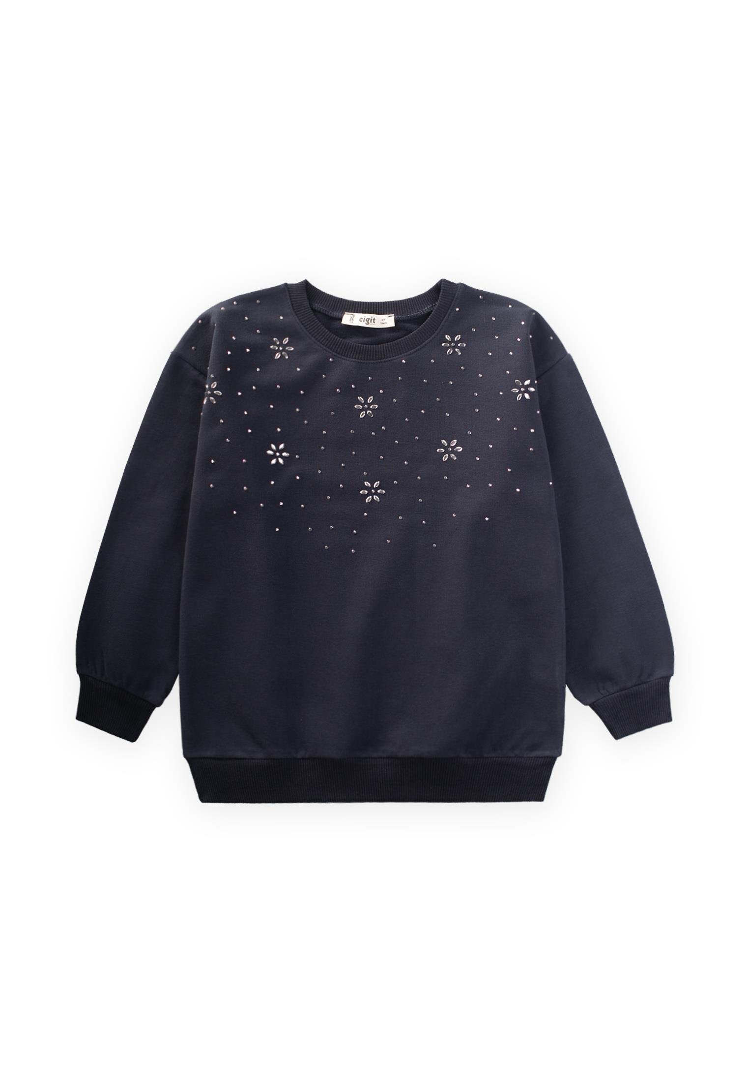 CigitTaş Detaylı Sweatshırt 4-12 Yaş ANTRASİT