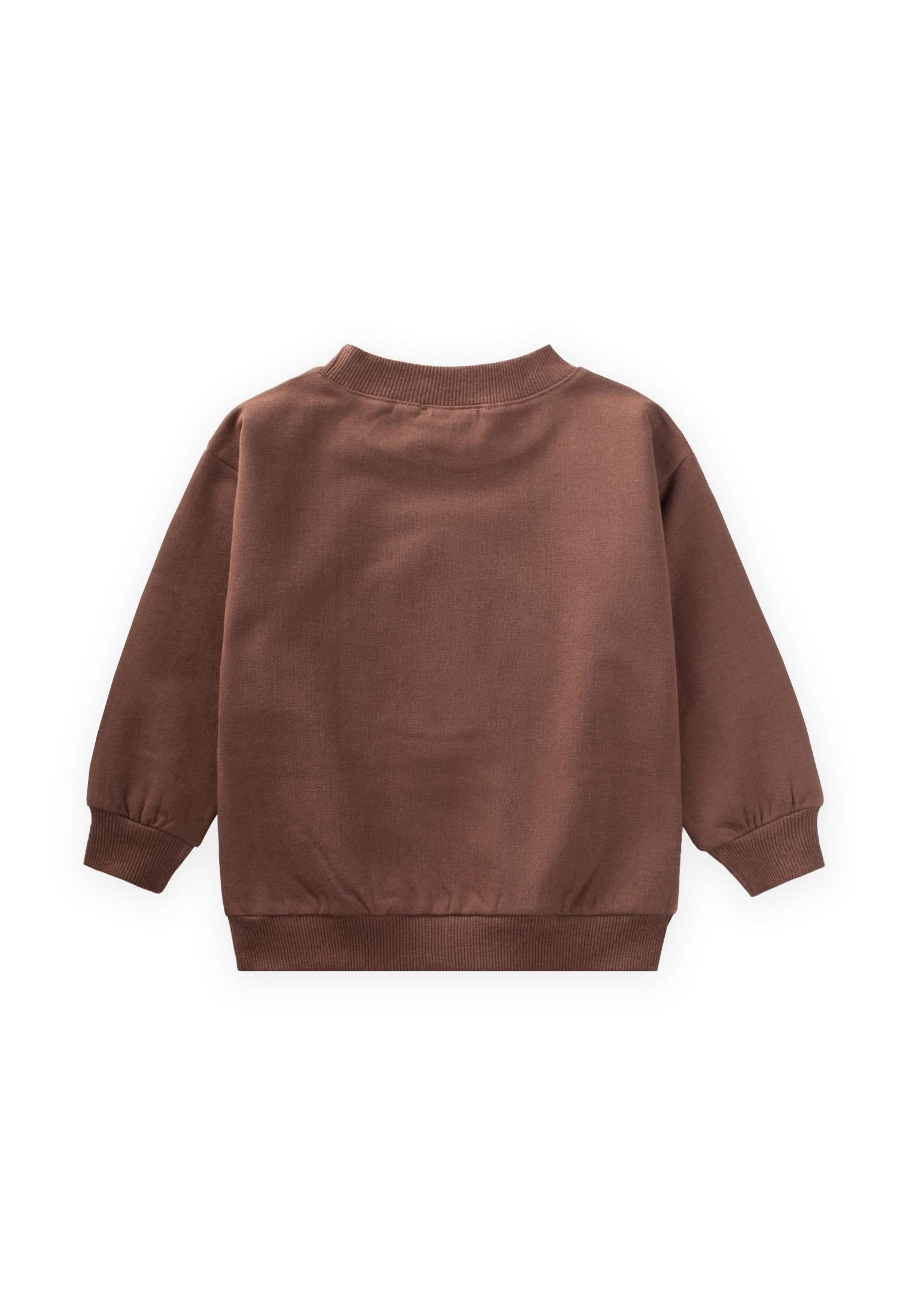 CigitSüzene Nakışlı Sweatshırt 1-7 Yaş KAHVE