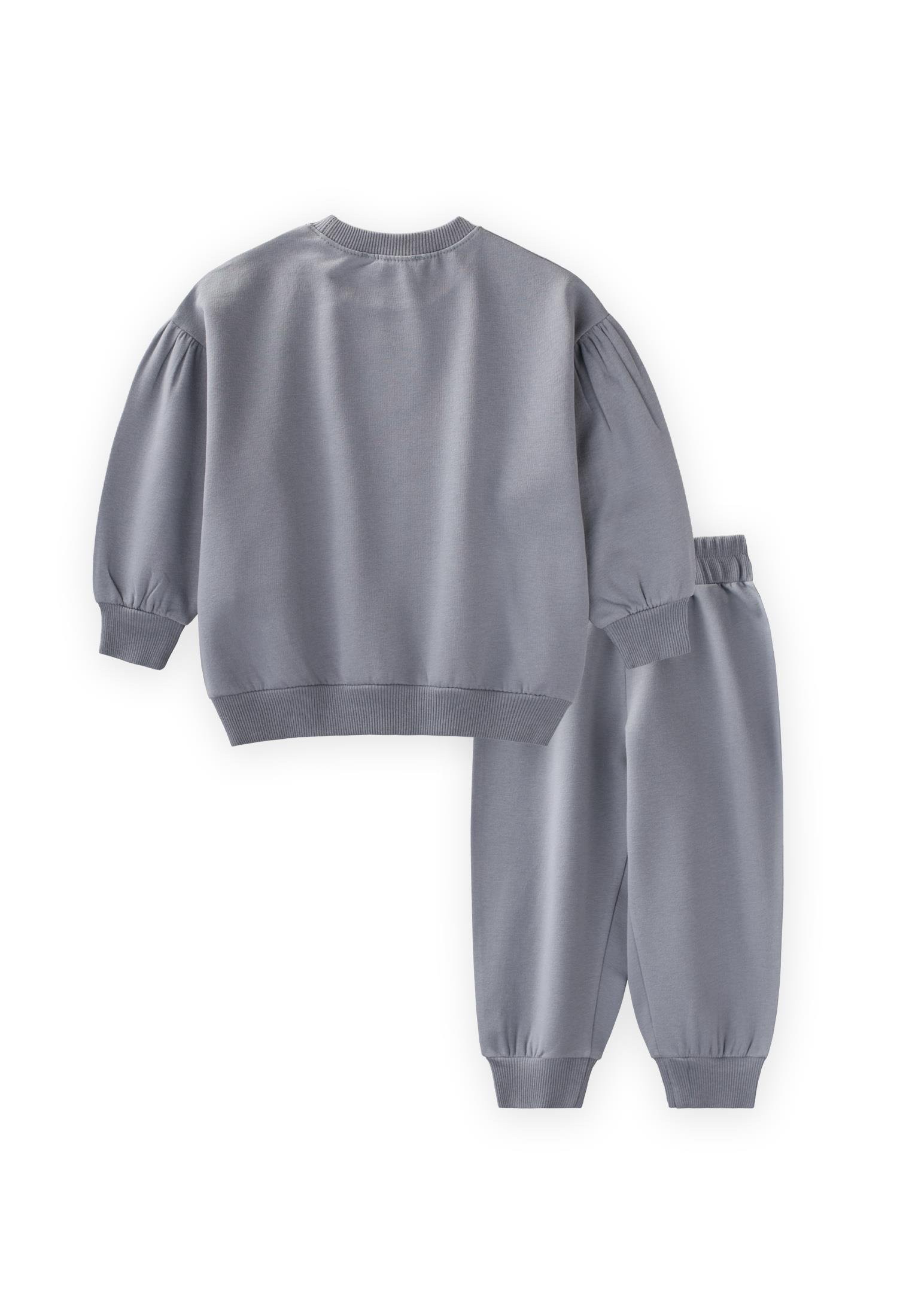 CigitEtiket Detaylı Sweatshırt Takım 1-7 Yaş MİNT YEŞİLİ