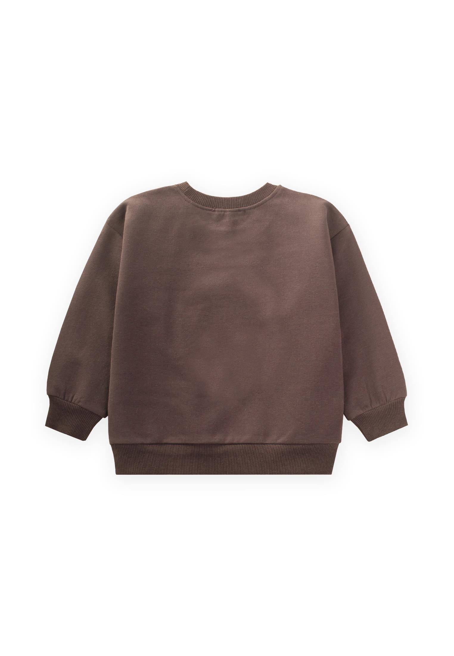 CigitSüzene Nakışlı Sweatshirt 1-7 Yaş KAHVE