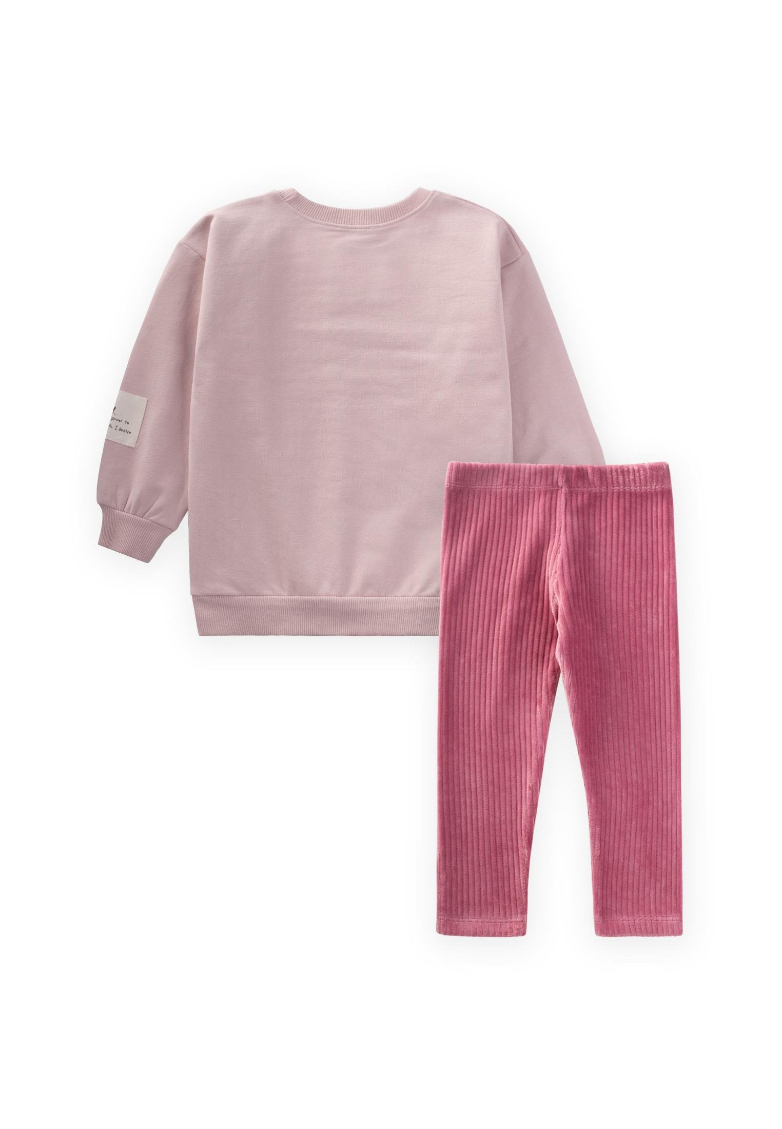 CigitSweatshırt Takım 2-10 Yaş PUDRA PEMBE