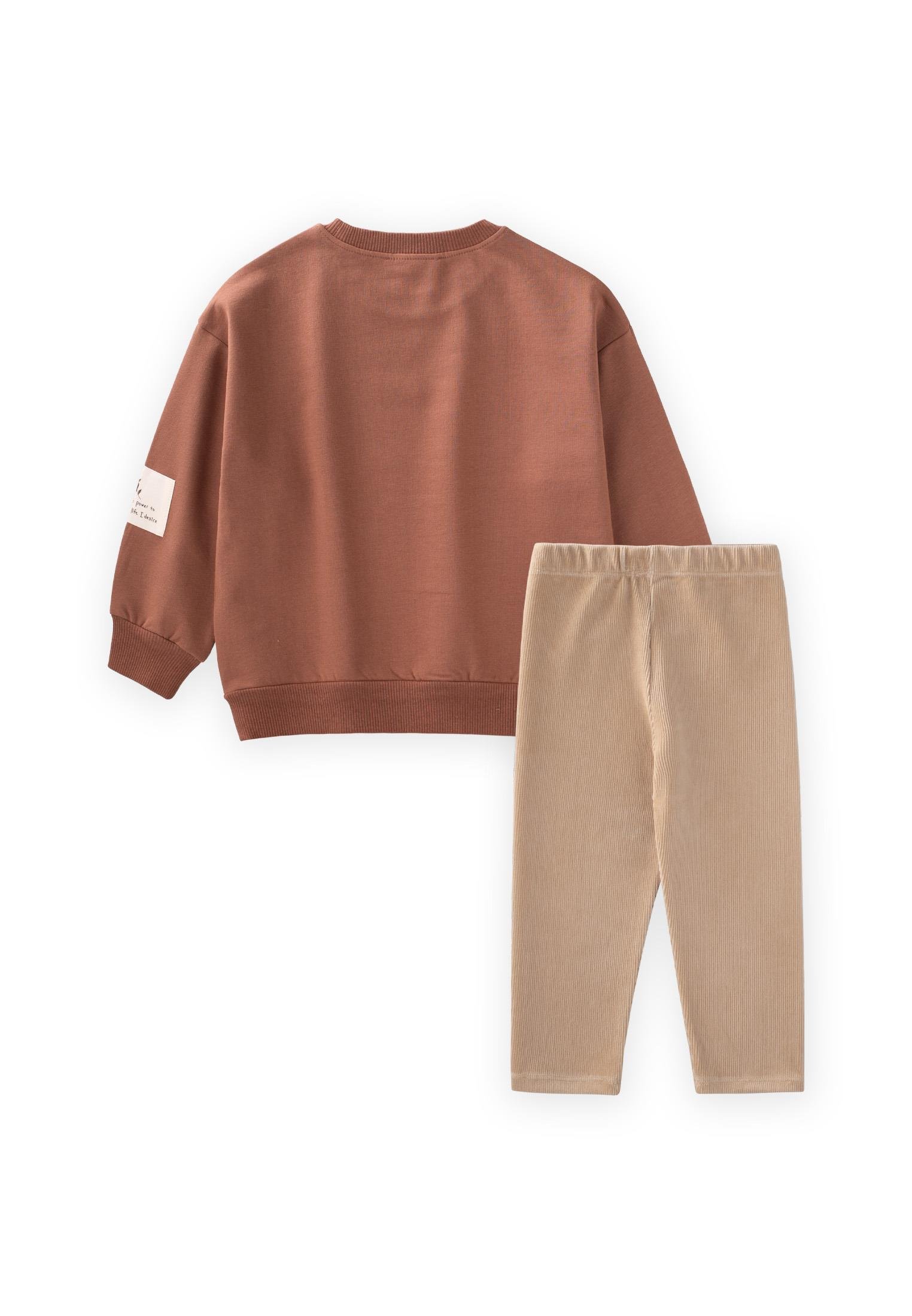 CigitSweatshırt Takım 2-10 Yaş A.KAHVE