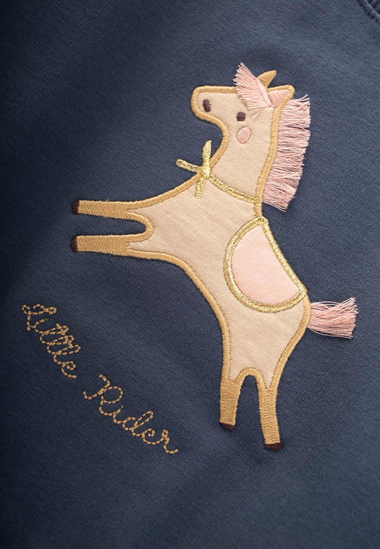 CigitAt Aplikeli Sweatshırt 1-6 Yaş LACİVERT