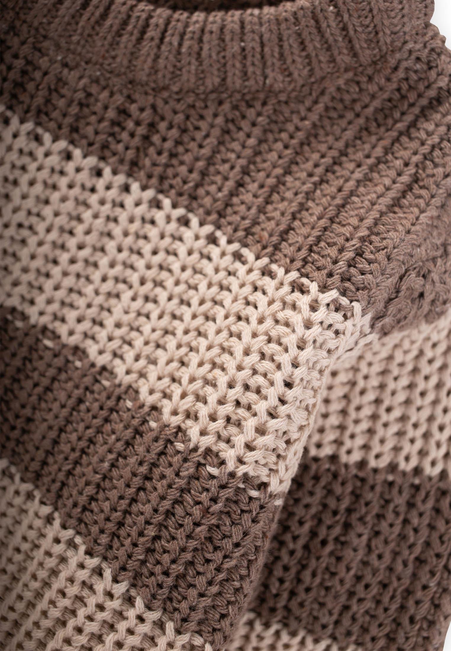 CigitSelanik Çizgili Triko Kazak 2-8 Yaş VİZON