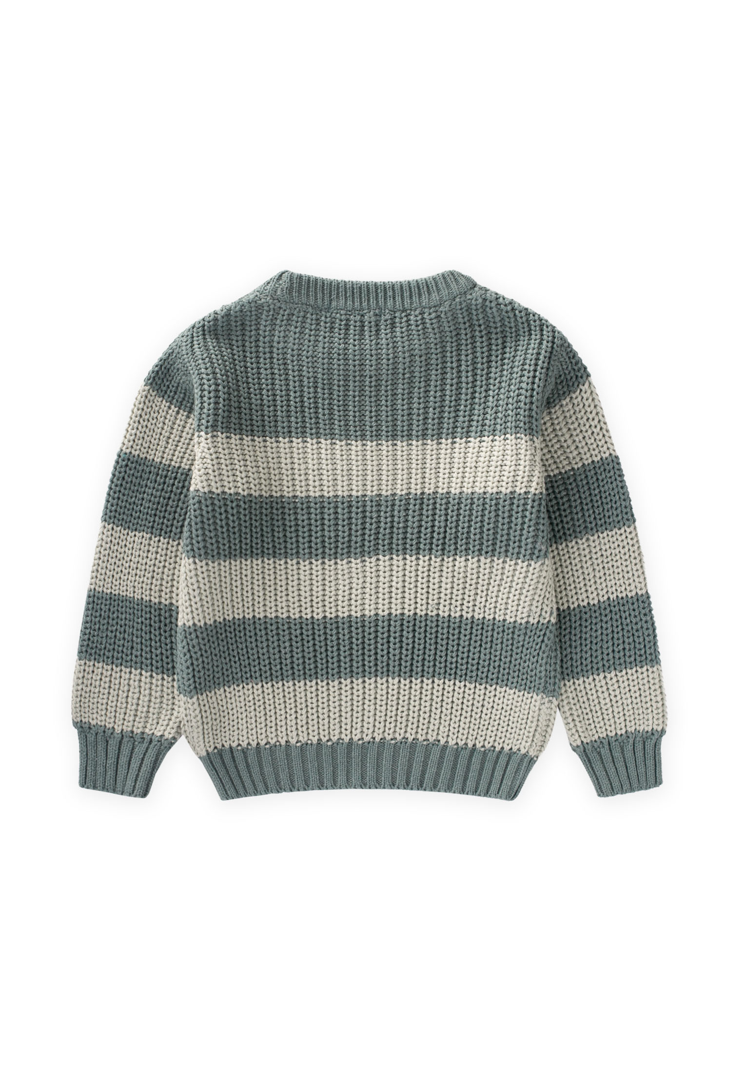 CigitSelanik Çizgili Triko Kazak 2-8 Yaş HAKİ YEŞİL