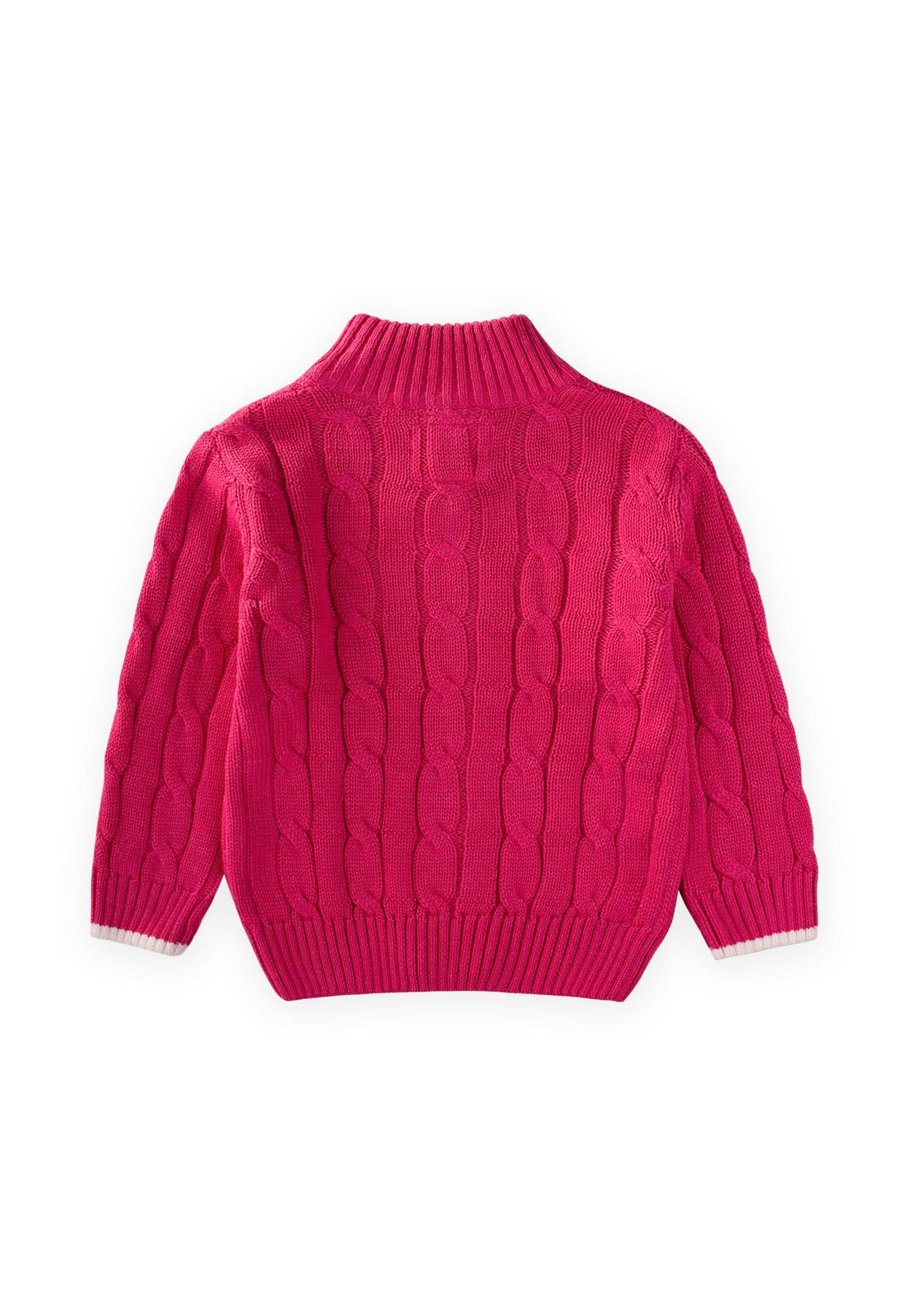 CigitSaç Örgü Triko Hırka 2-11 Yaş FUŞYA