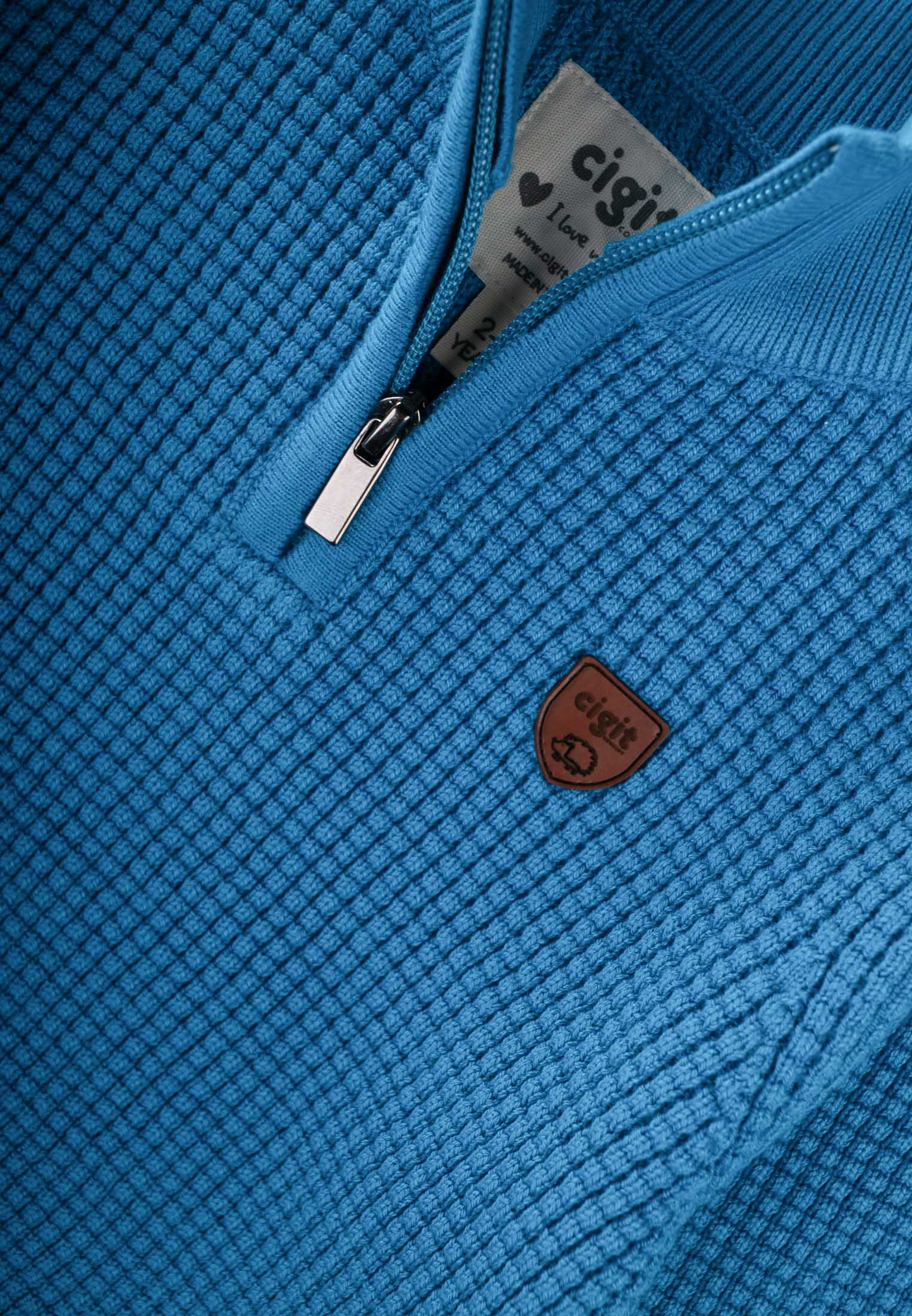 CigitSelanik Triko Fermuarlı Kazk 2-11 Yaş MAVİ