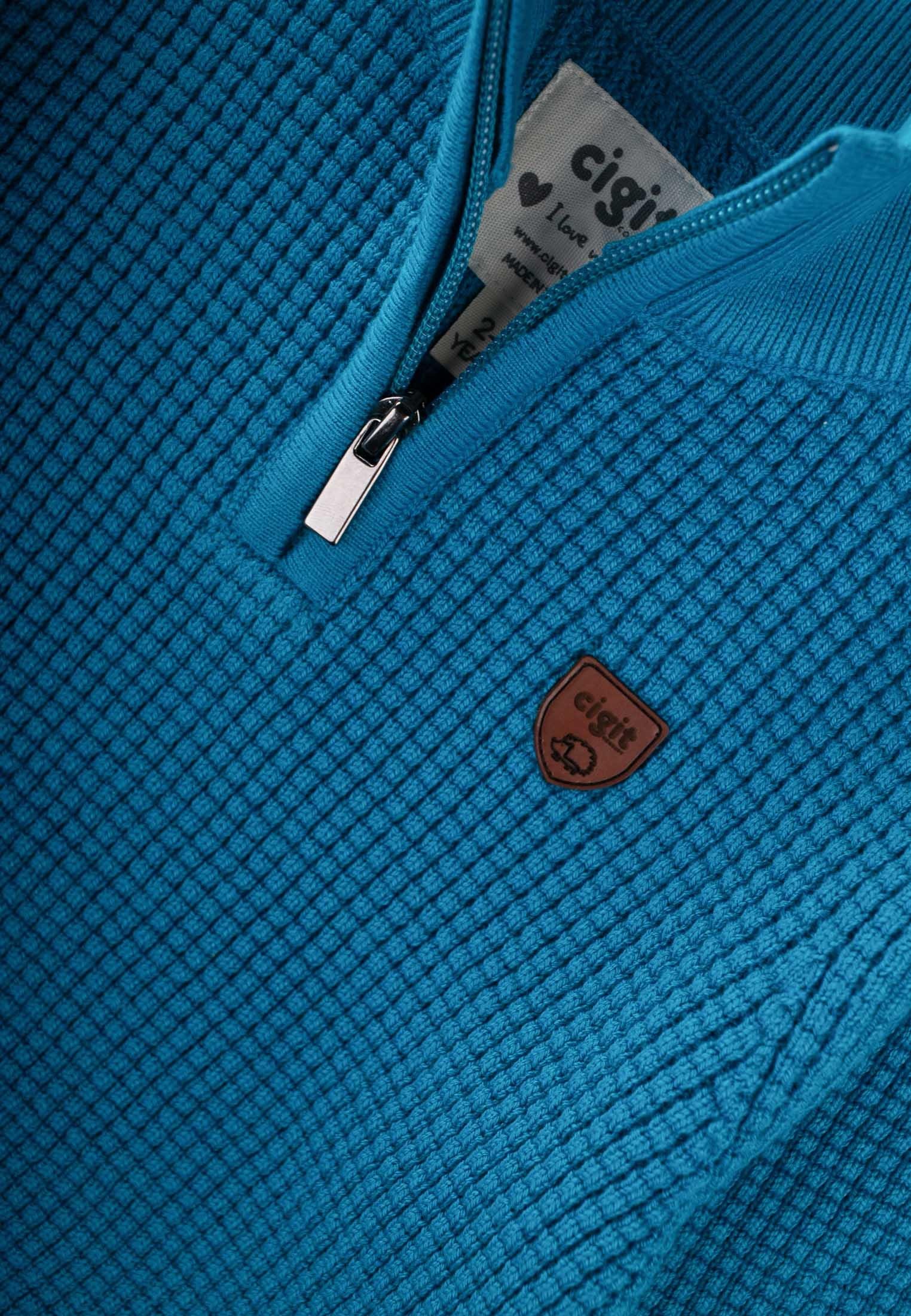 CigitSelanik Triko Fermuarlı Kazk 2-11 Yaş TURKUAZ