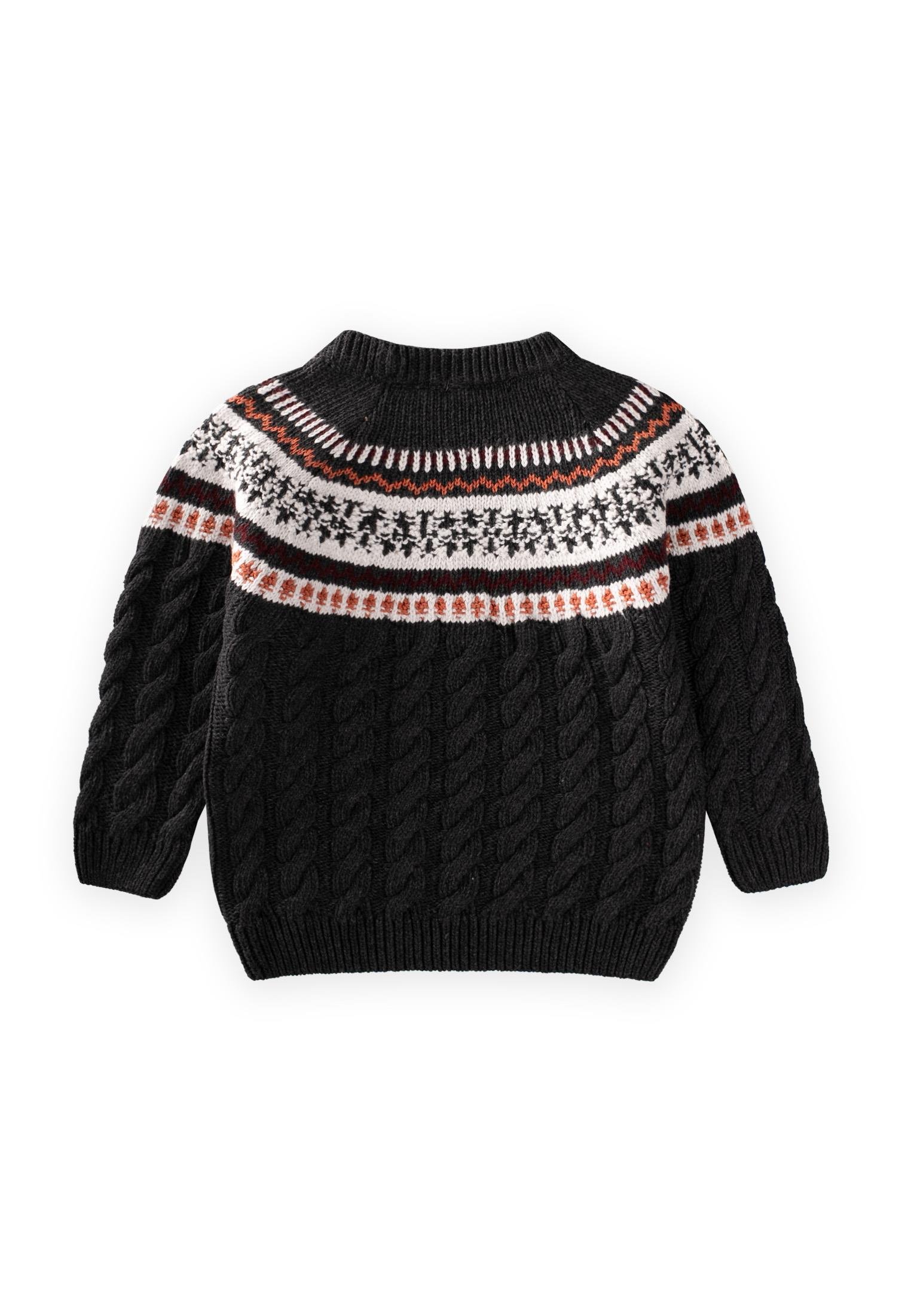 CigitDesenli Triko Kazak 2-8 Yaş ANTRASİT