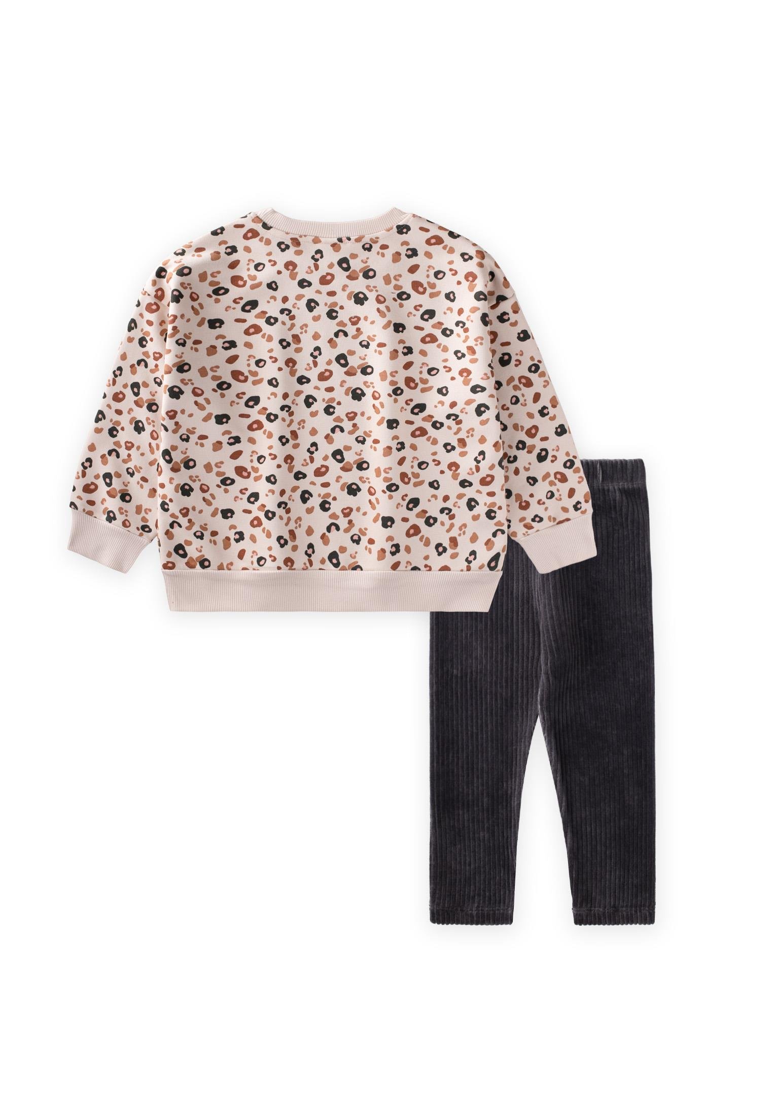 CigitKadife Taytlı Sweatshırt Takım 2-10 Yaş TAŞ