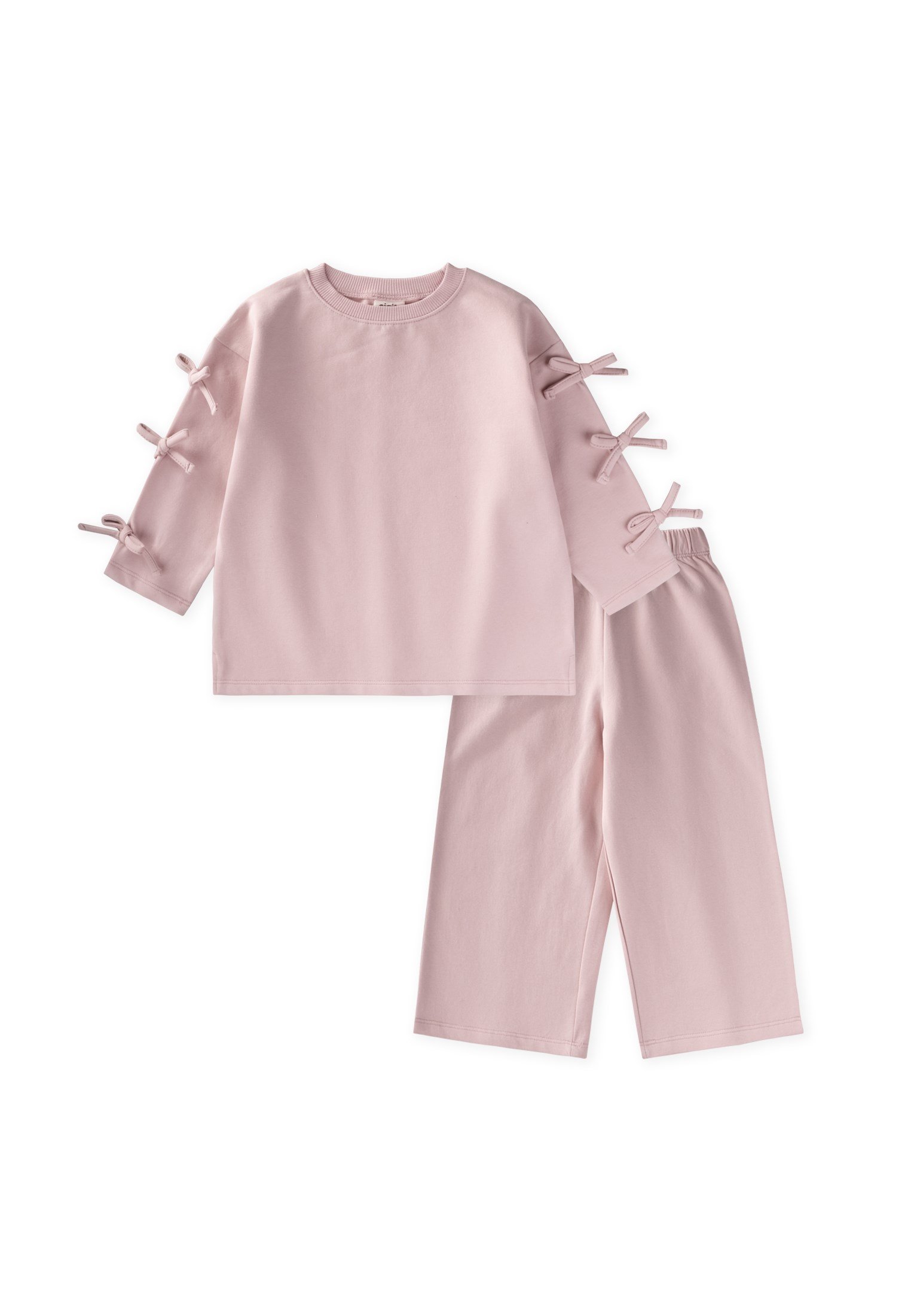 CigitŞardonlu Sweatshirt Takım 2-8 Yaş PUDRA PEMBE