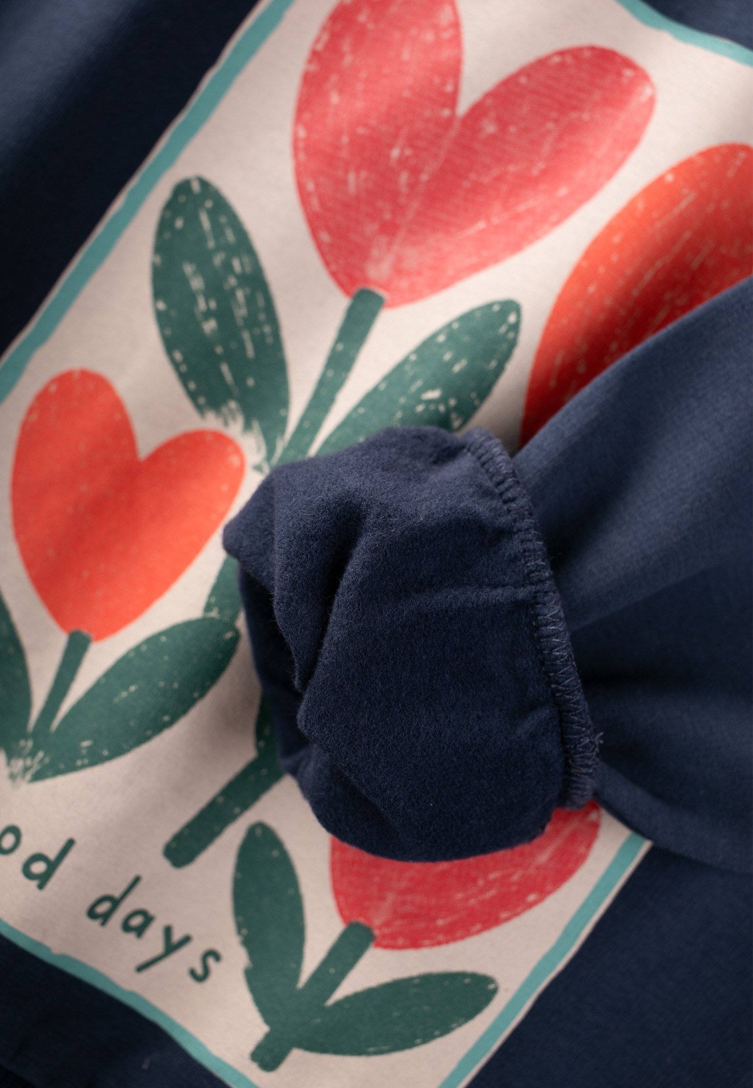 CigitDesenli Sweatshirt Takım 2-8 Yaş LACİVERT