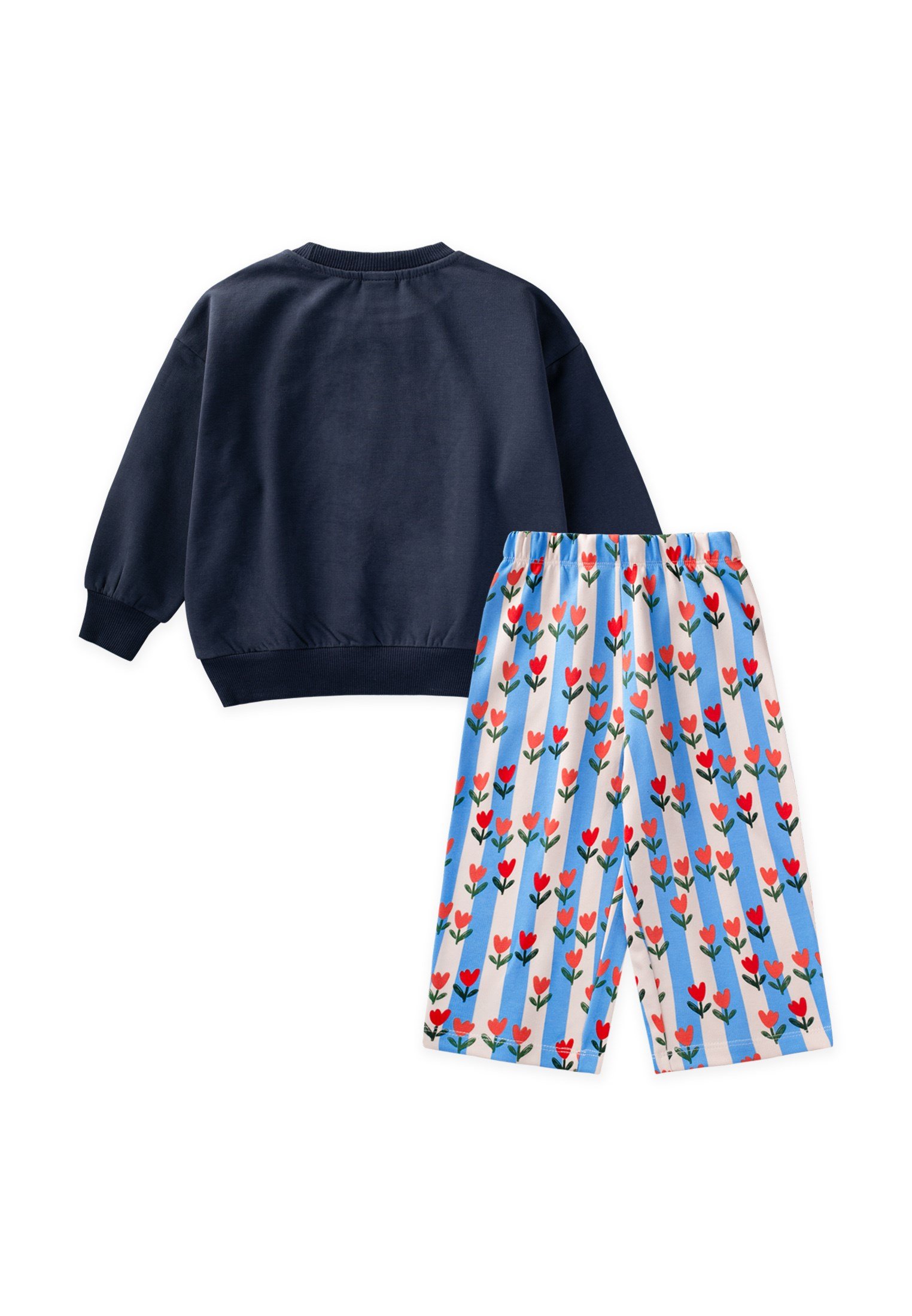CigitDesenli Sweatshirt Takım 8-12 Yaş LACİVERT