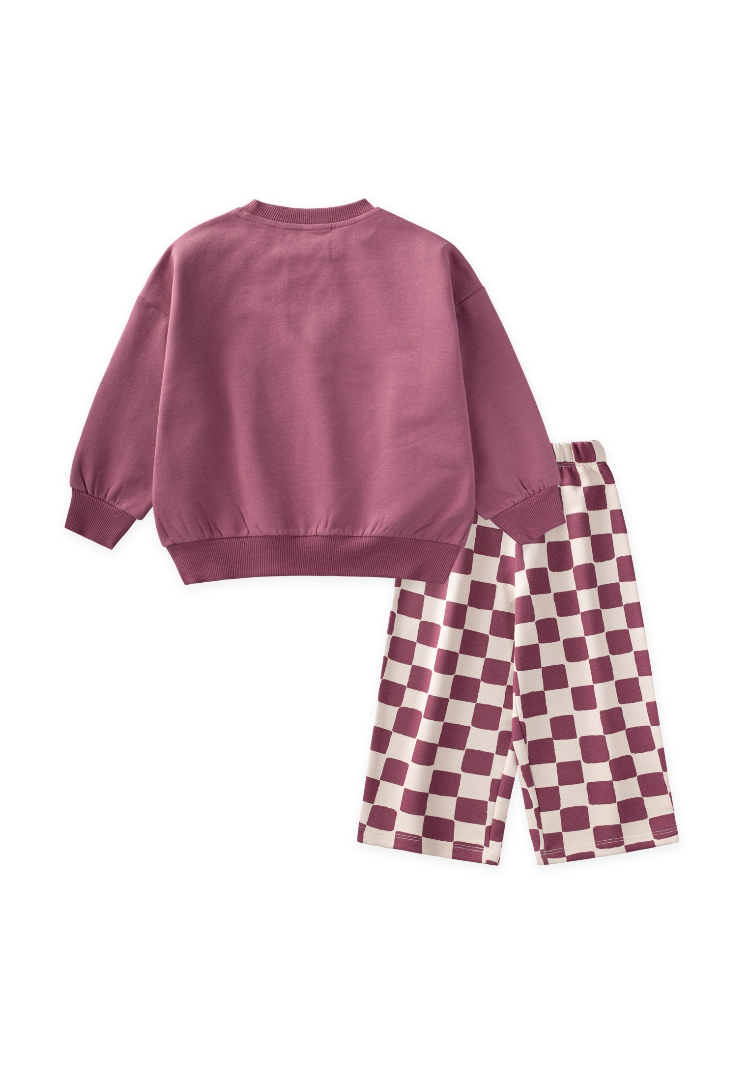 CigitDesenli Sweatshirt Takım 8-12 Yaş ANTİK PEMBE