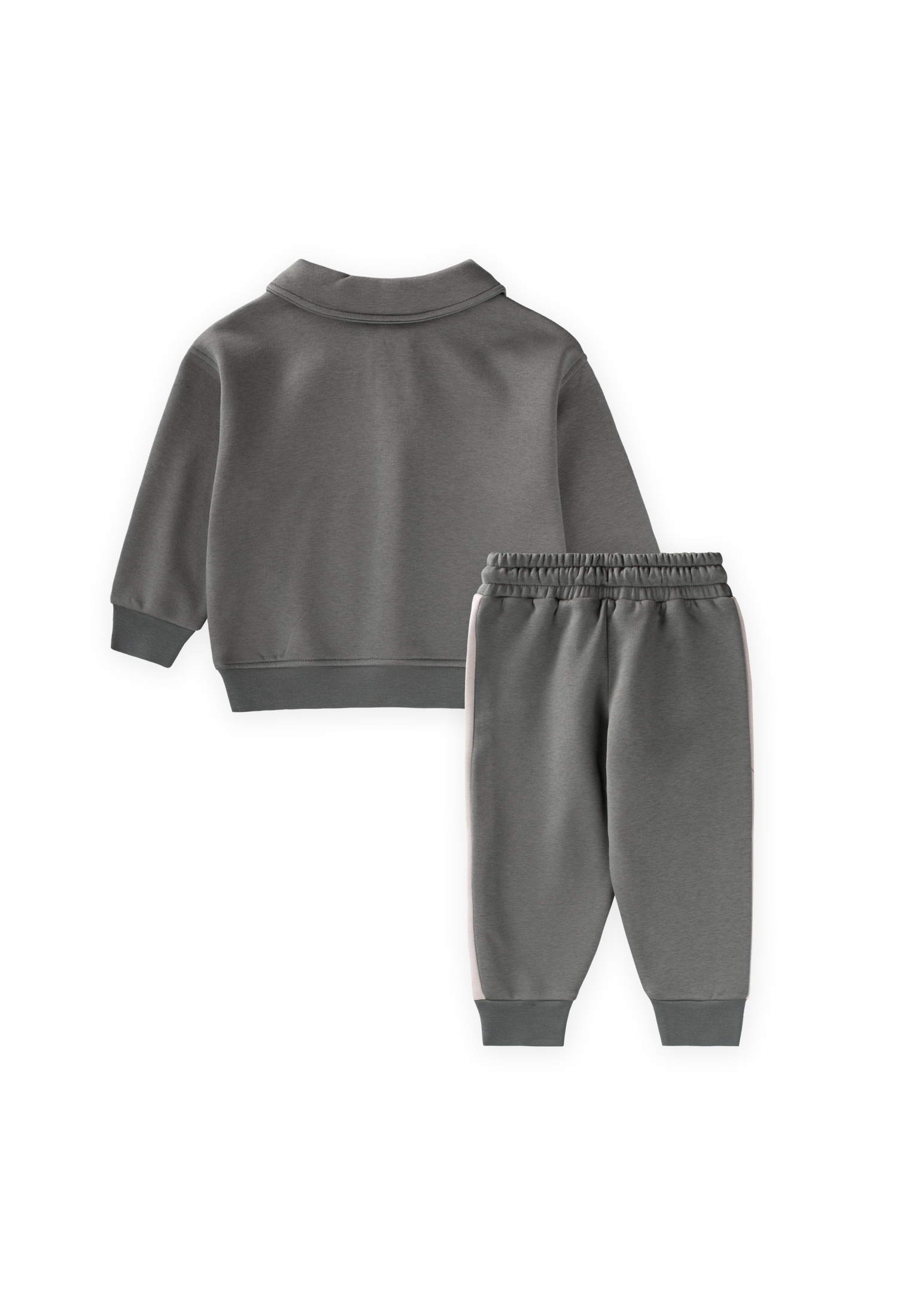 CigitYakalı Nakış İşlemeli Sweatshırt Takım 2-10 Yaş ÇAĞLA YEŞİLİ