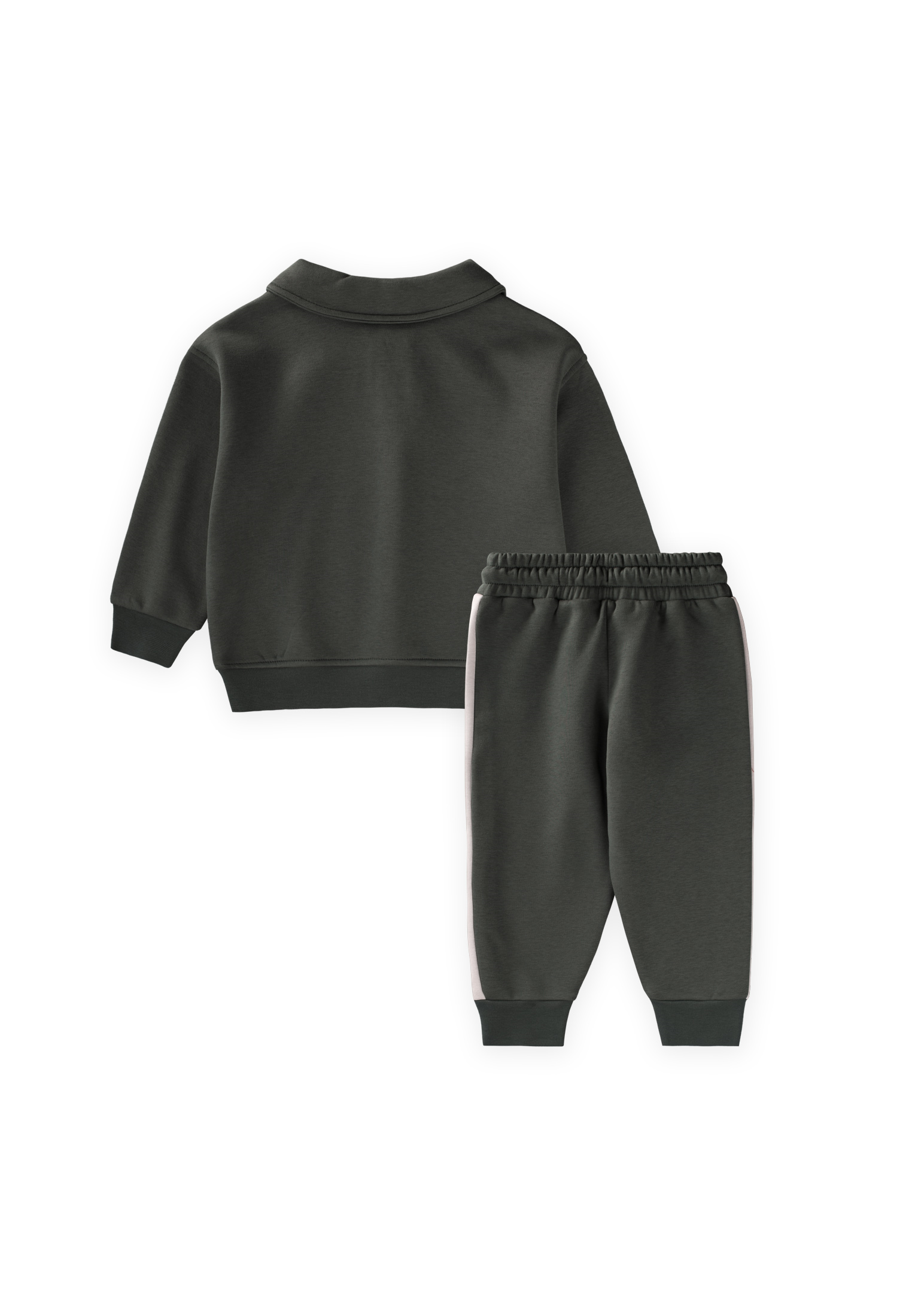 CigitYakalı Nakış İşlemeli Sweatshırt Takım 2-10 Yaş SOFT YEŞİL