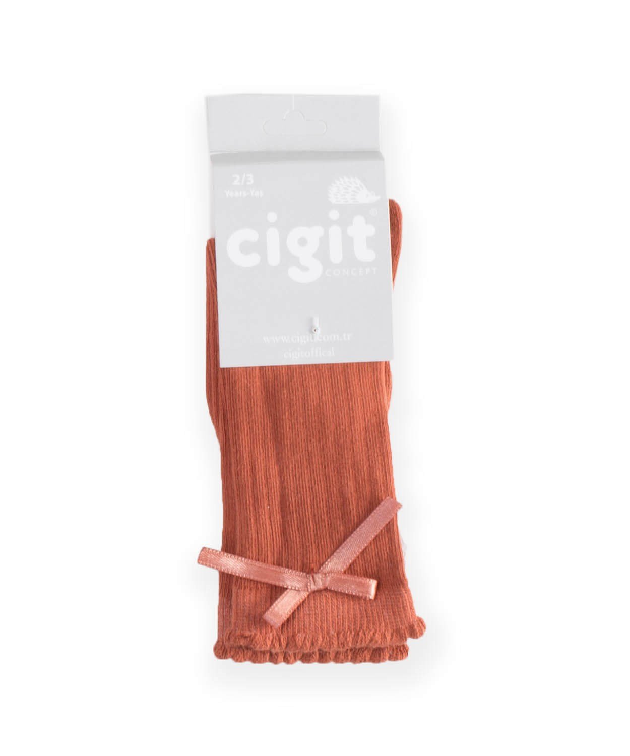 90046-5005CigitÇocuk Diz Altı Kız Çorap 2-9 Yaş KİREMİT