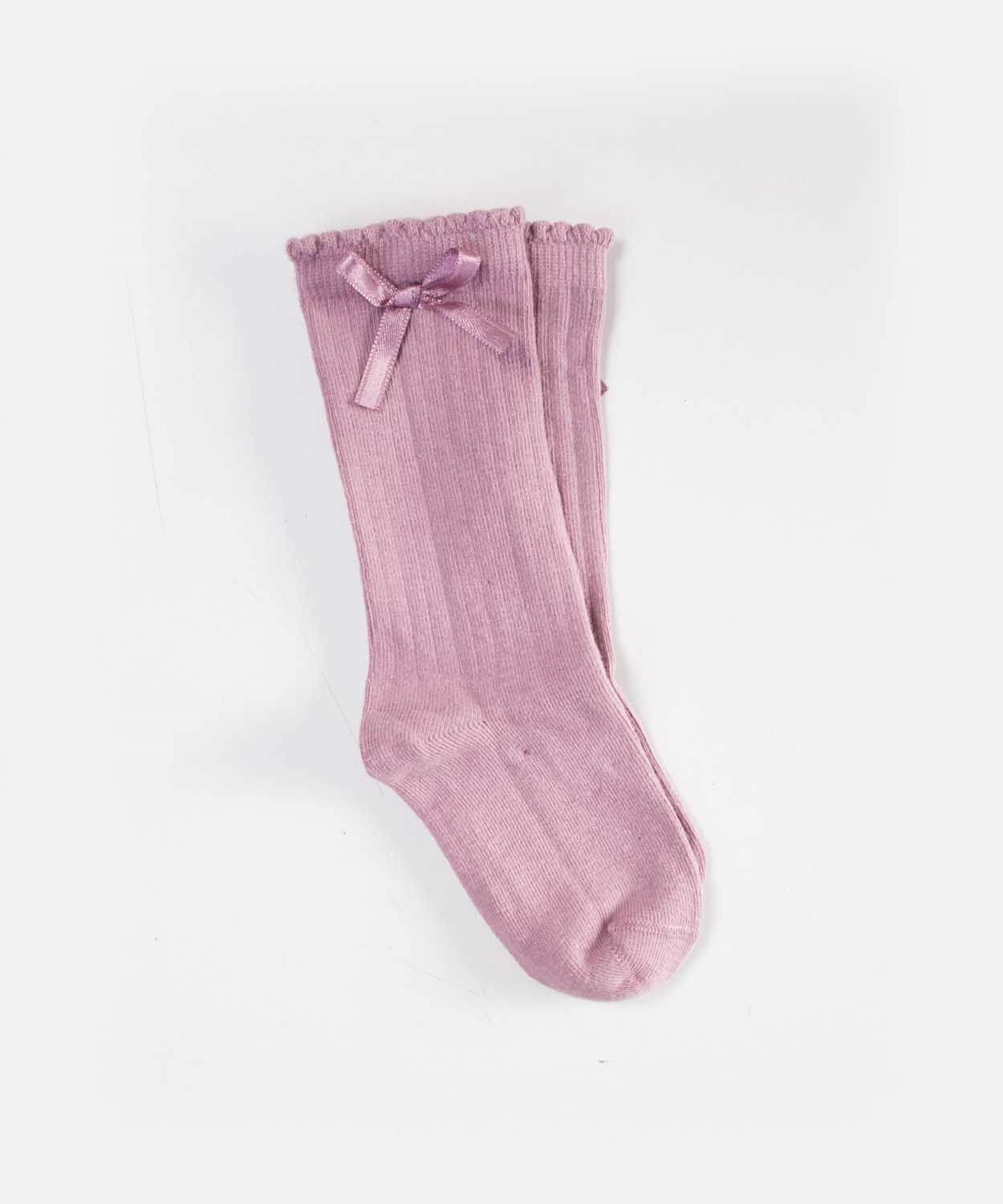 90046-5019CigitÇocuk Diz Altı Kız Çorap 2-9 Yaş GÜL KURUSU