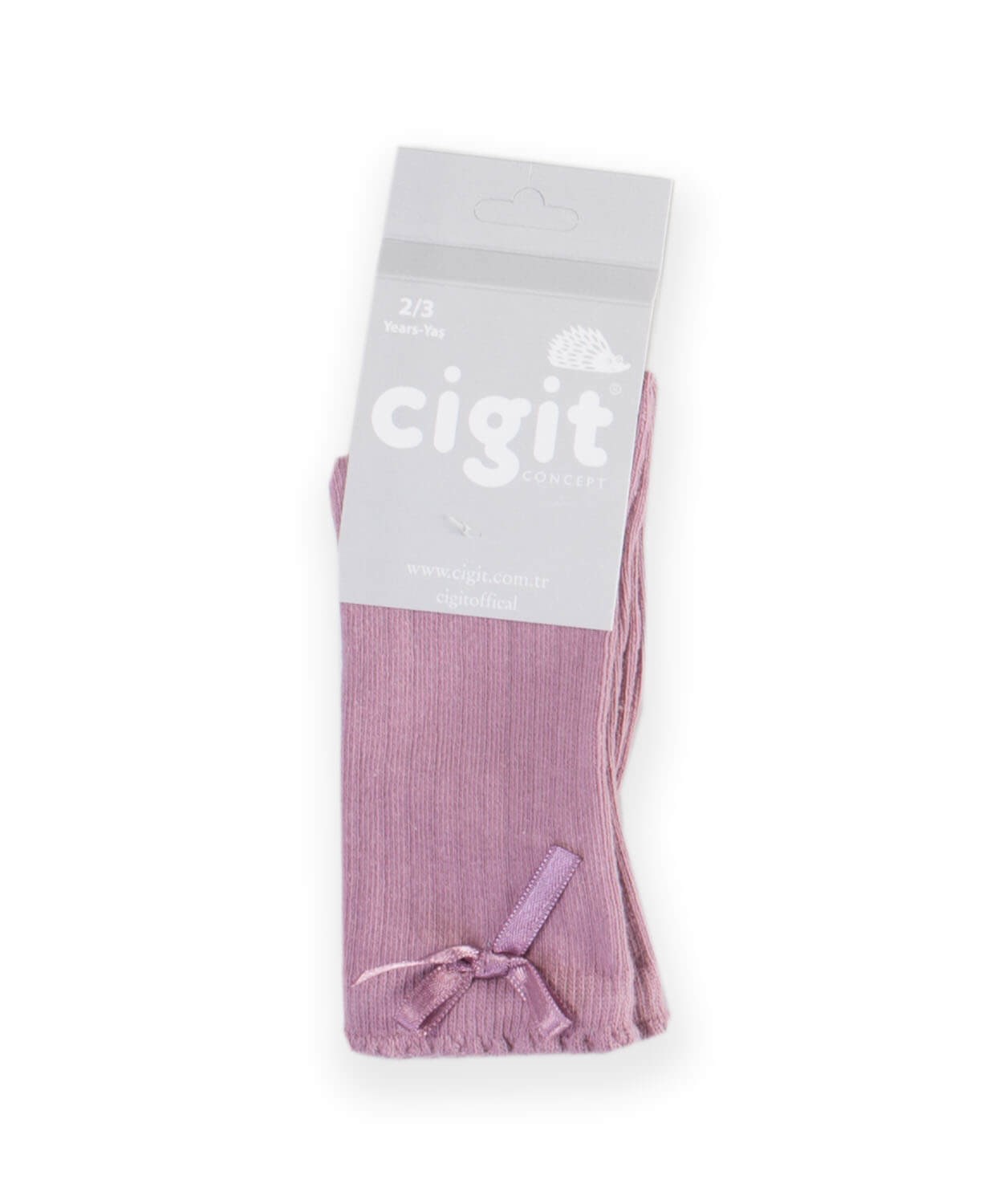 90046-5019CigitÇocuk Diz Altı Kız Çorap 2-9 Yaş GÜL KURUSU