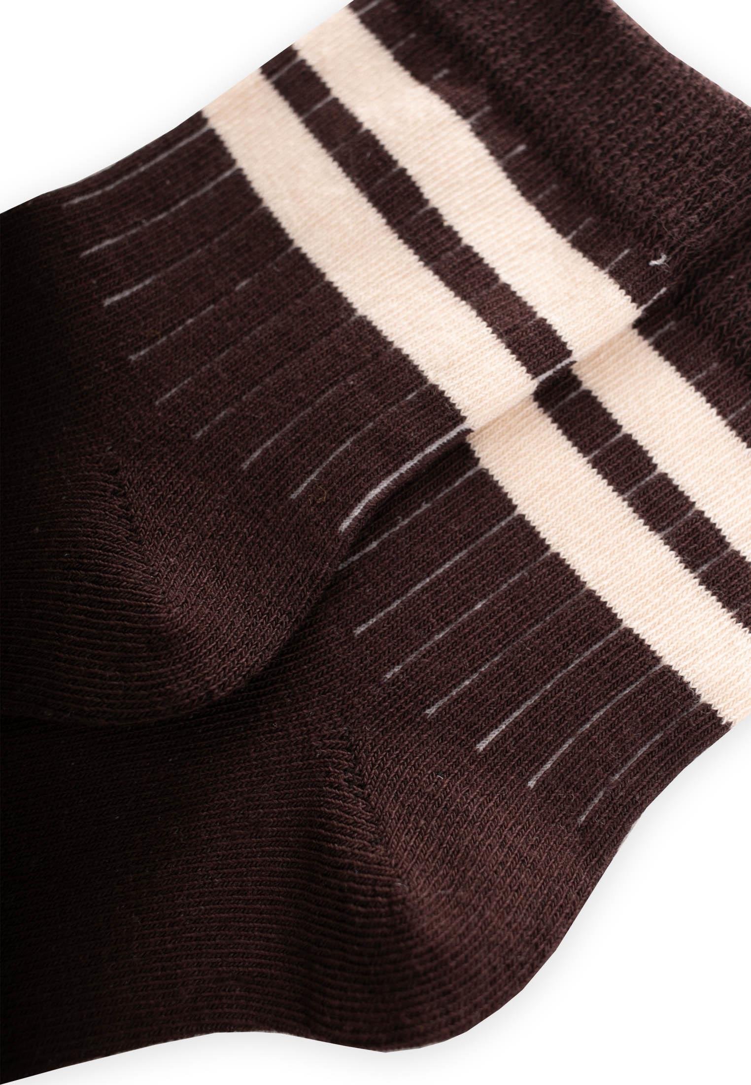 CigitHam Çizgili Soket 3-8 Yaş K. KAHVE