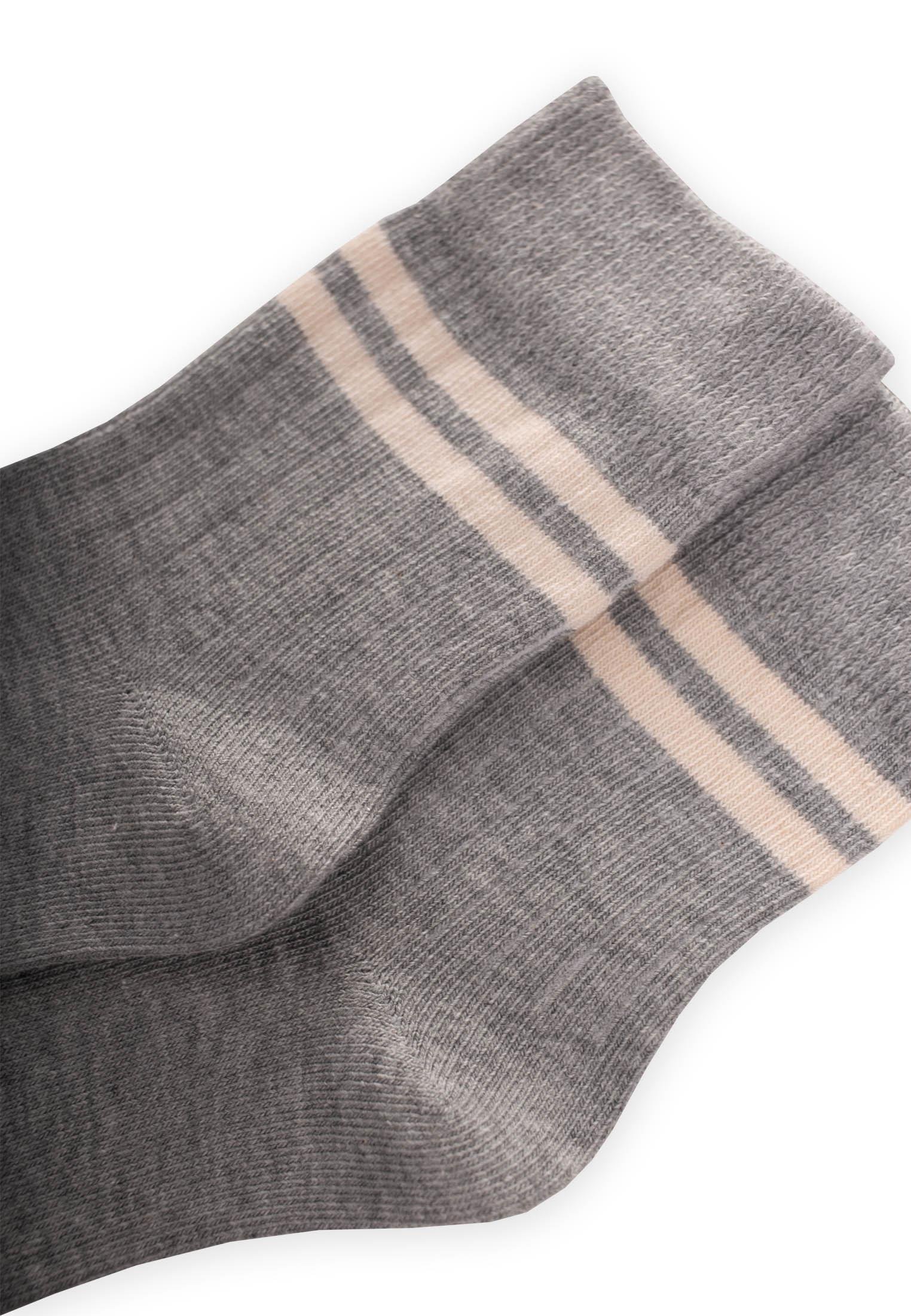 CigitHam Çizgili Soket 3-8 Yaş GRİ MELANJ