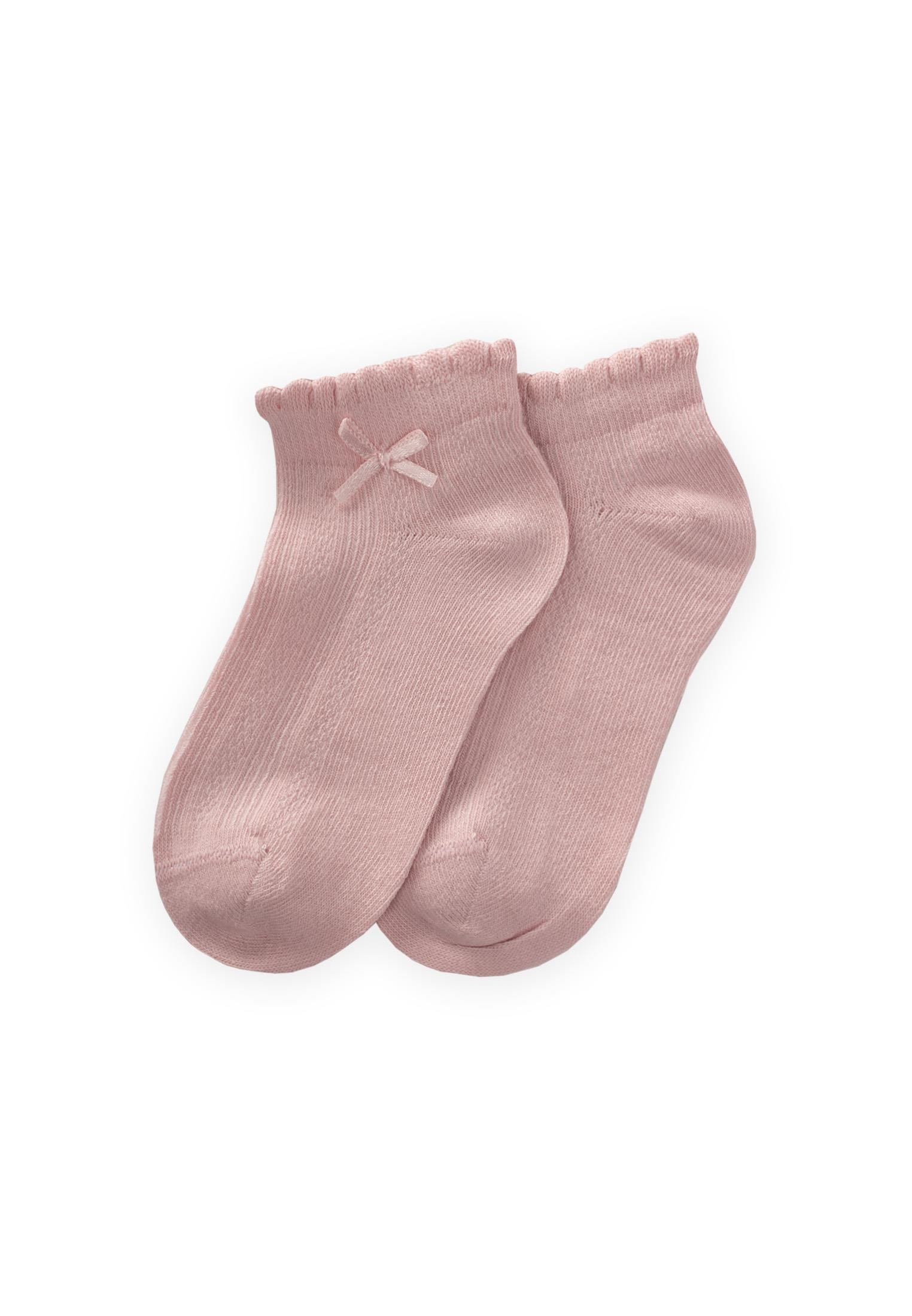 CigitKabartma Fiyoklu Çocuk Patik Çorap 5-12 Yaş PUDRA