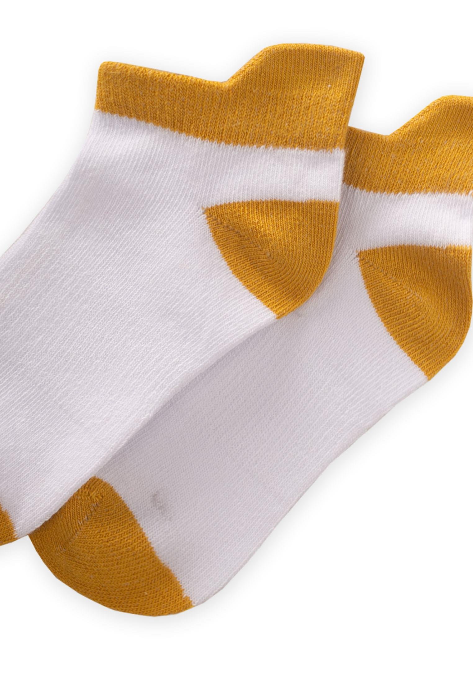 CigitBurnu Topuğu Rekli Çocuk Patik Çorap 5-12 Yaş HARDAL SARI