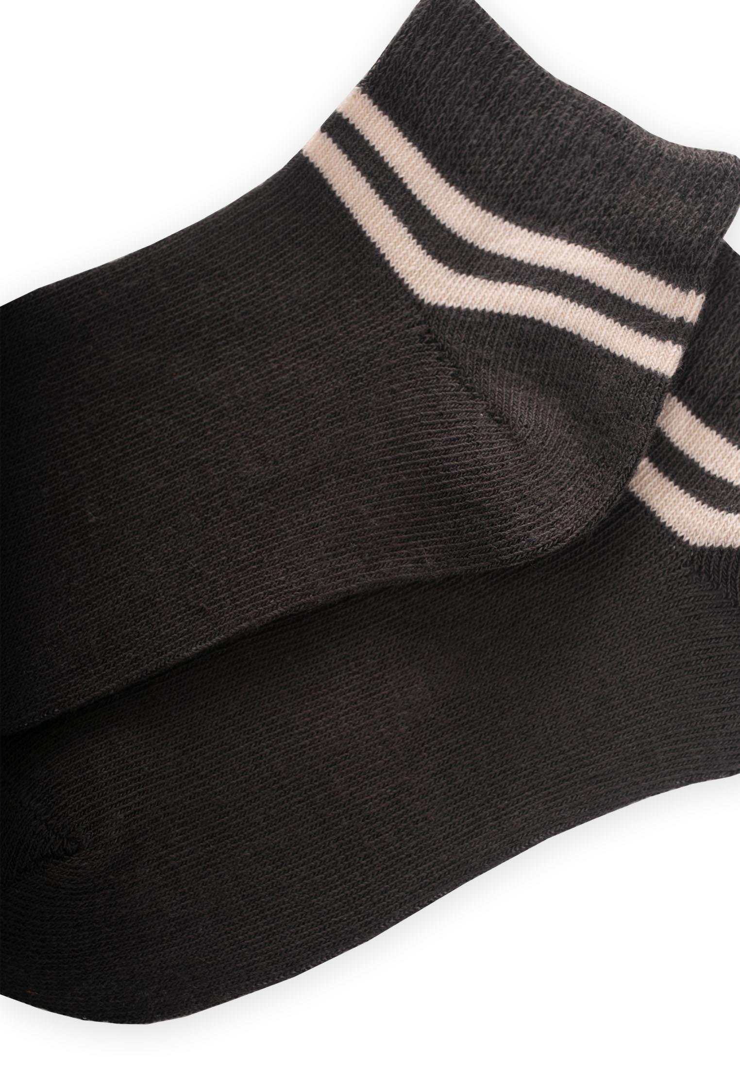 CigitHam Çizgili Çocuk Patik Çorabı 5-12 Yaş FÜME