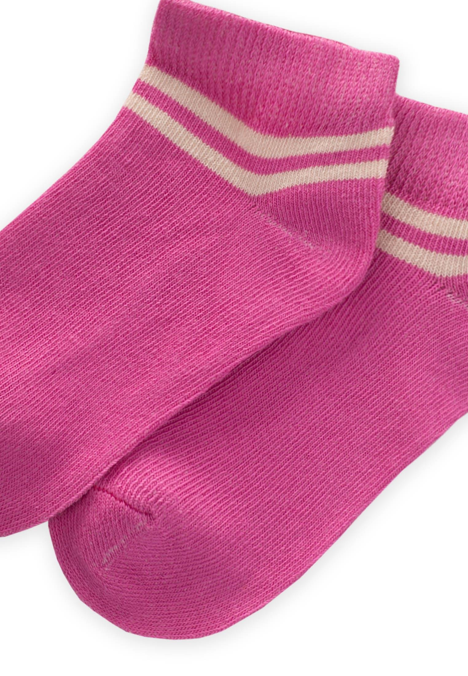 CigitHam Çizgili Çocuk Patik Çorabı 5-12 Yaş FUŞYA