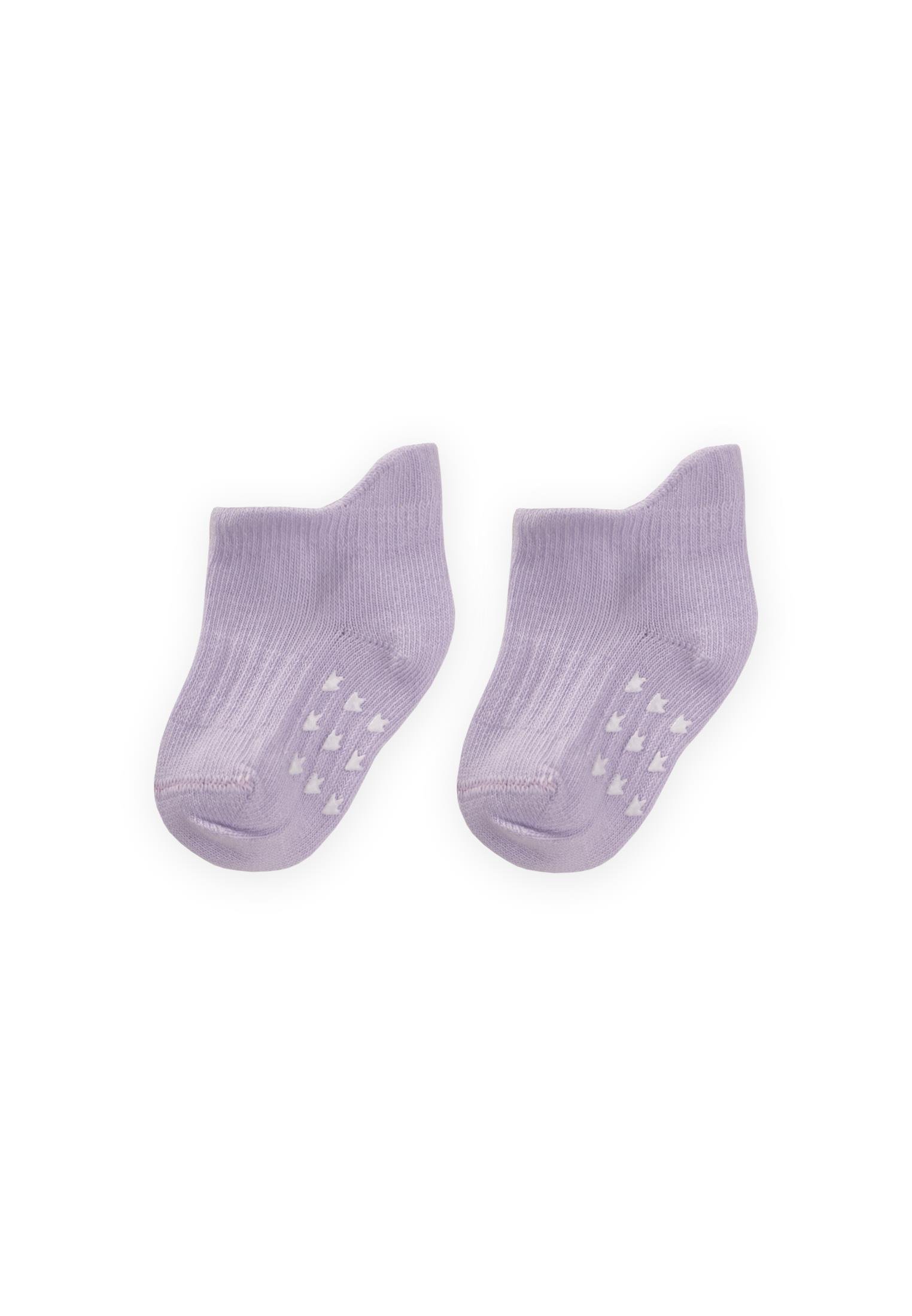 CigitABS Baskılı Bebe Patik Çorabı 0-4 Yaş LİLA